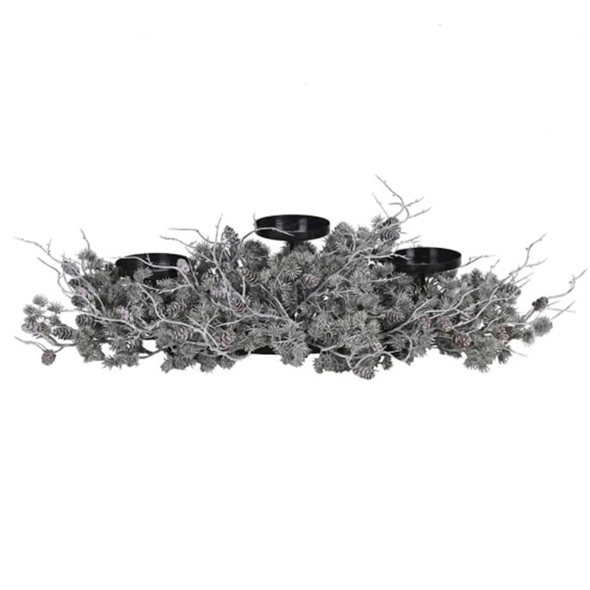 Pinecone Candle Centrepiece - Grey image
