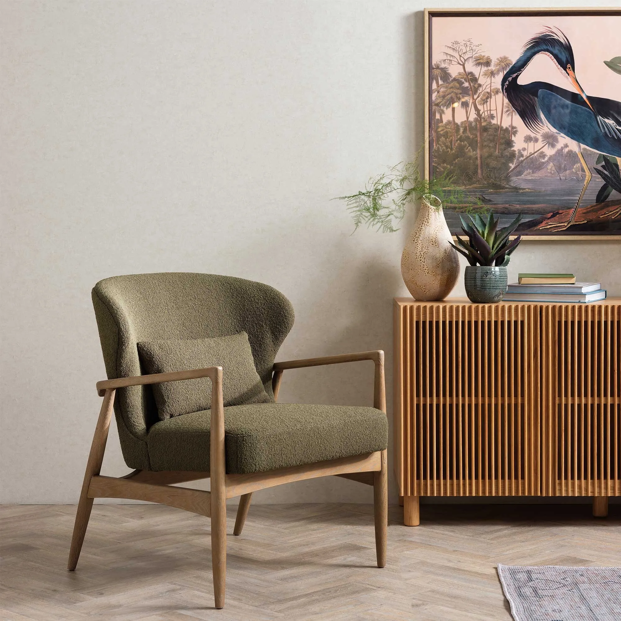 Pinter Armchair - Green, Boucle