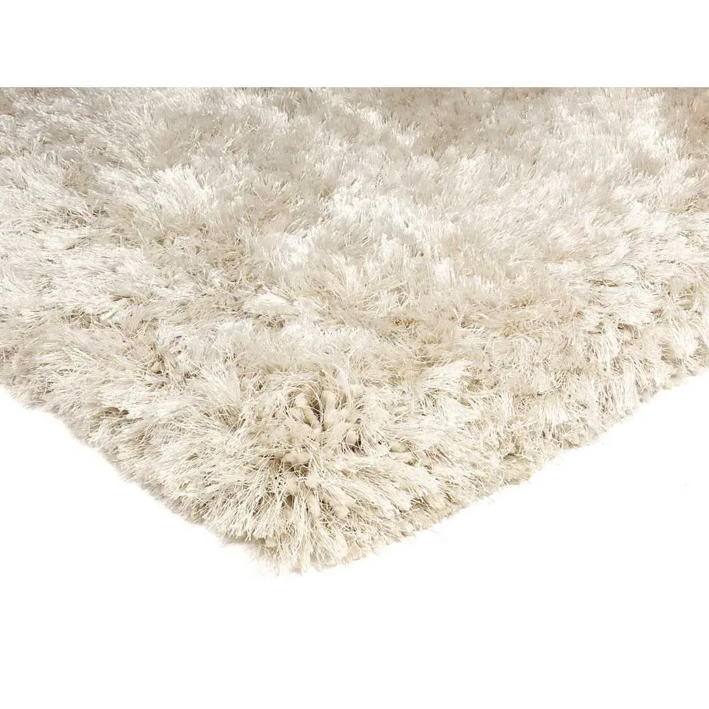 Plush Square Rug - Pearl, Polyester