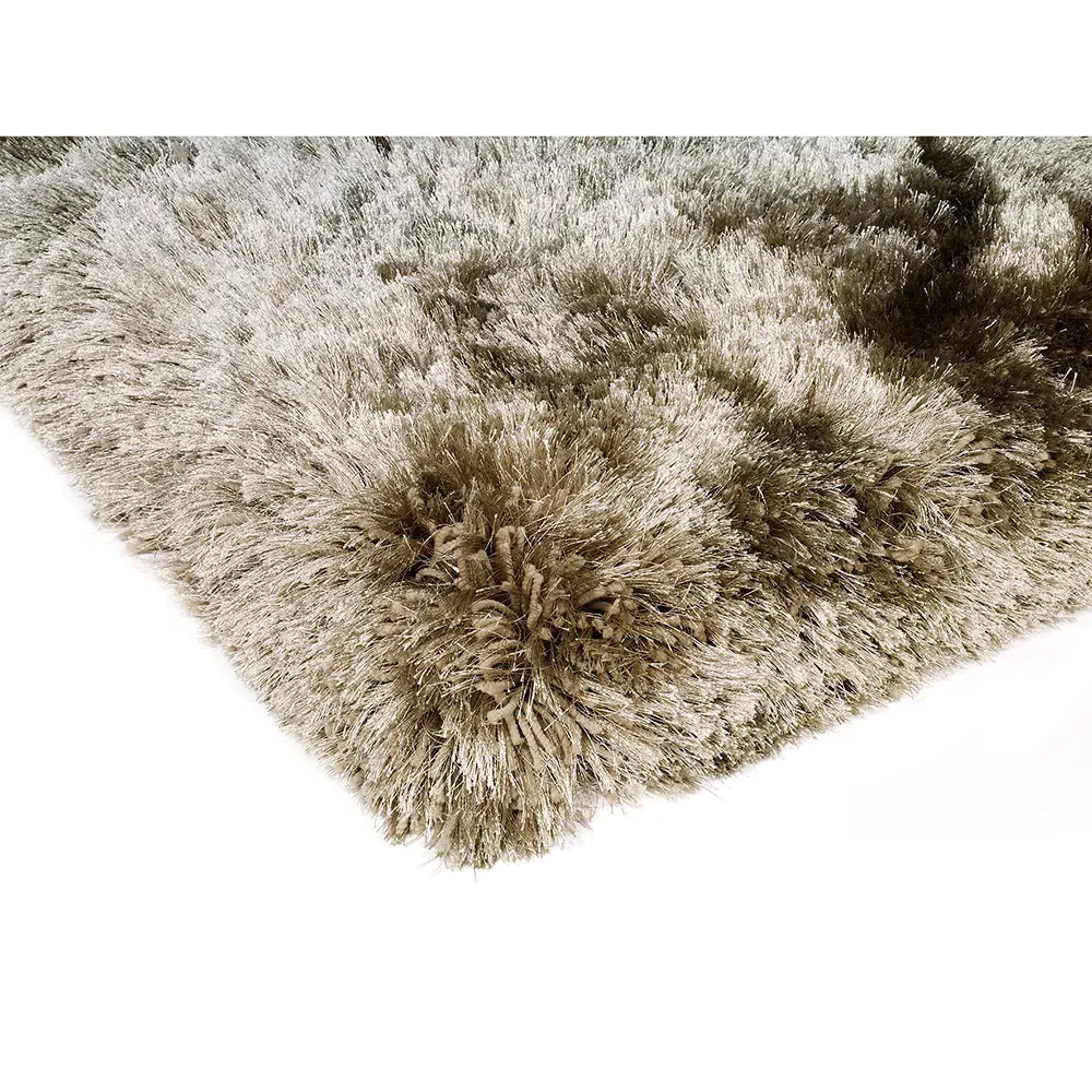 Plush Square Rug - Taupe, Polyester