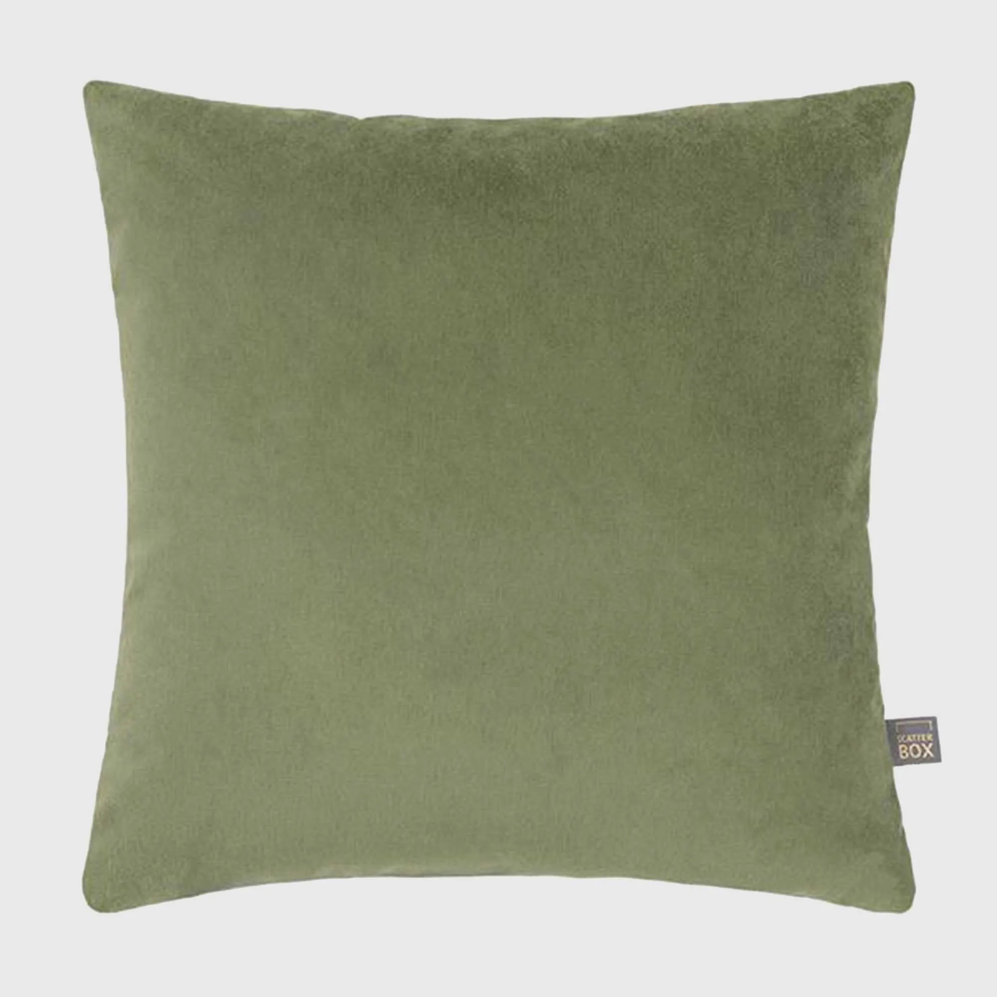 Plush Square Velvet Cushion - Green