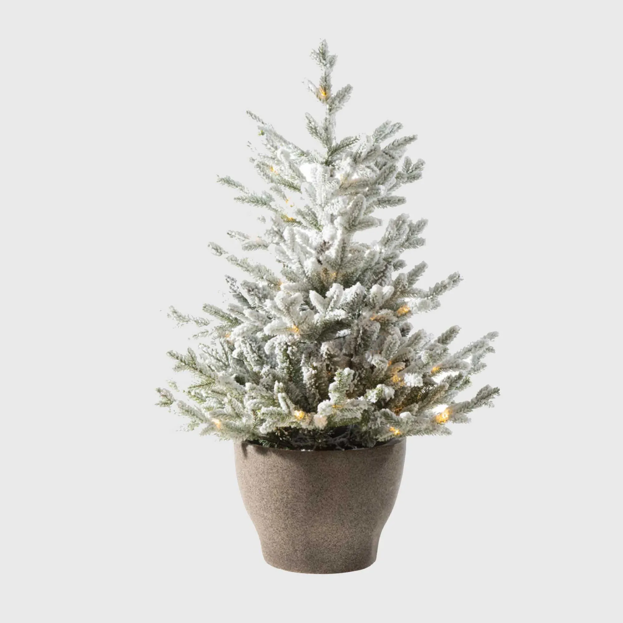 Potted Snowy Tree - Green