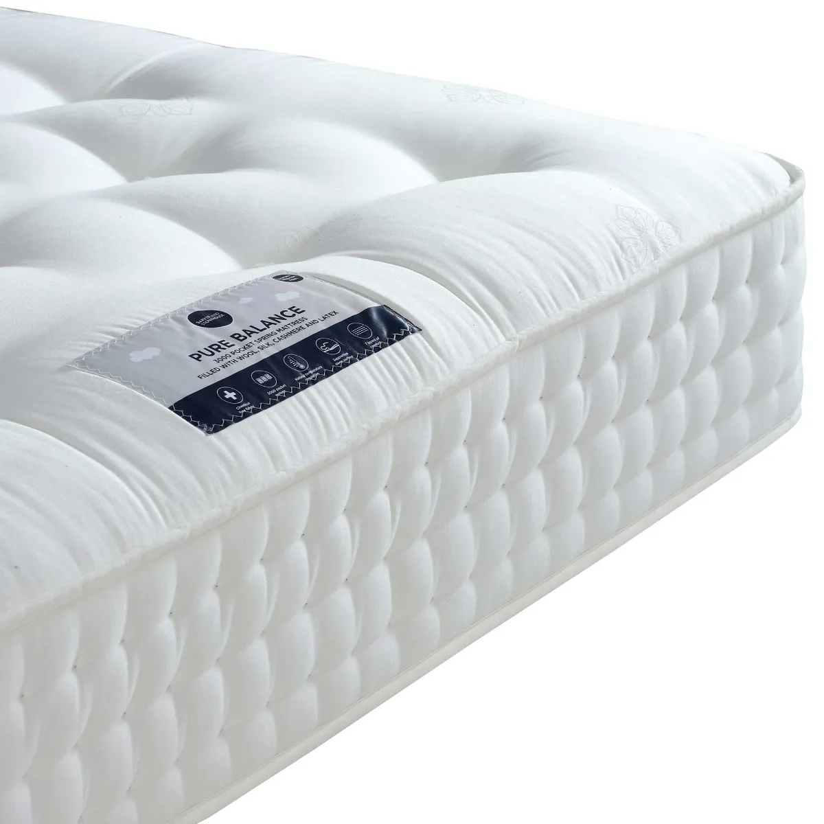 Pure Balance 3000 Single Mattress - White alternate view