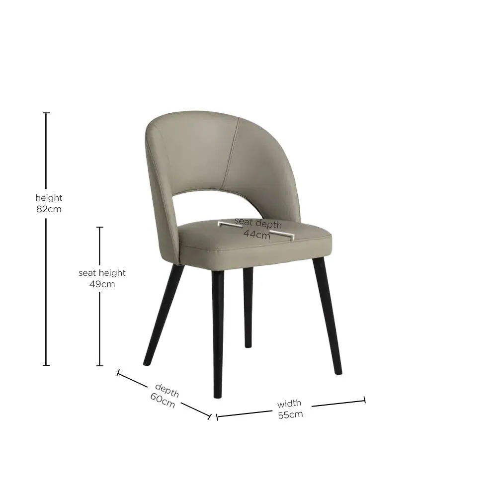 Pure Furniture Beck Dining Chair - Grey, Leather