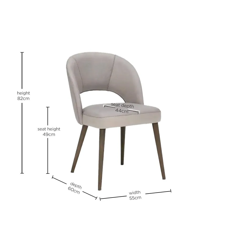 Pure Furniture Beck Dining Chair - Grey, Leather
