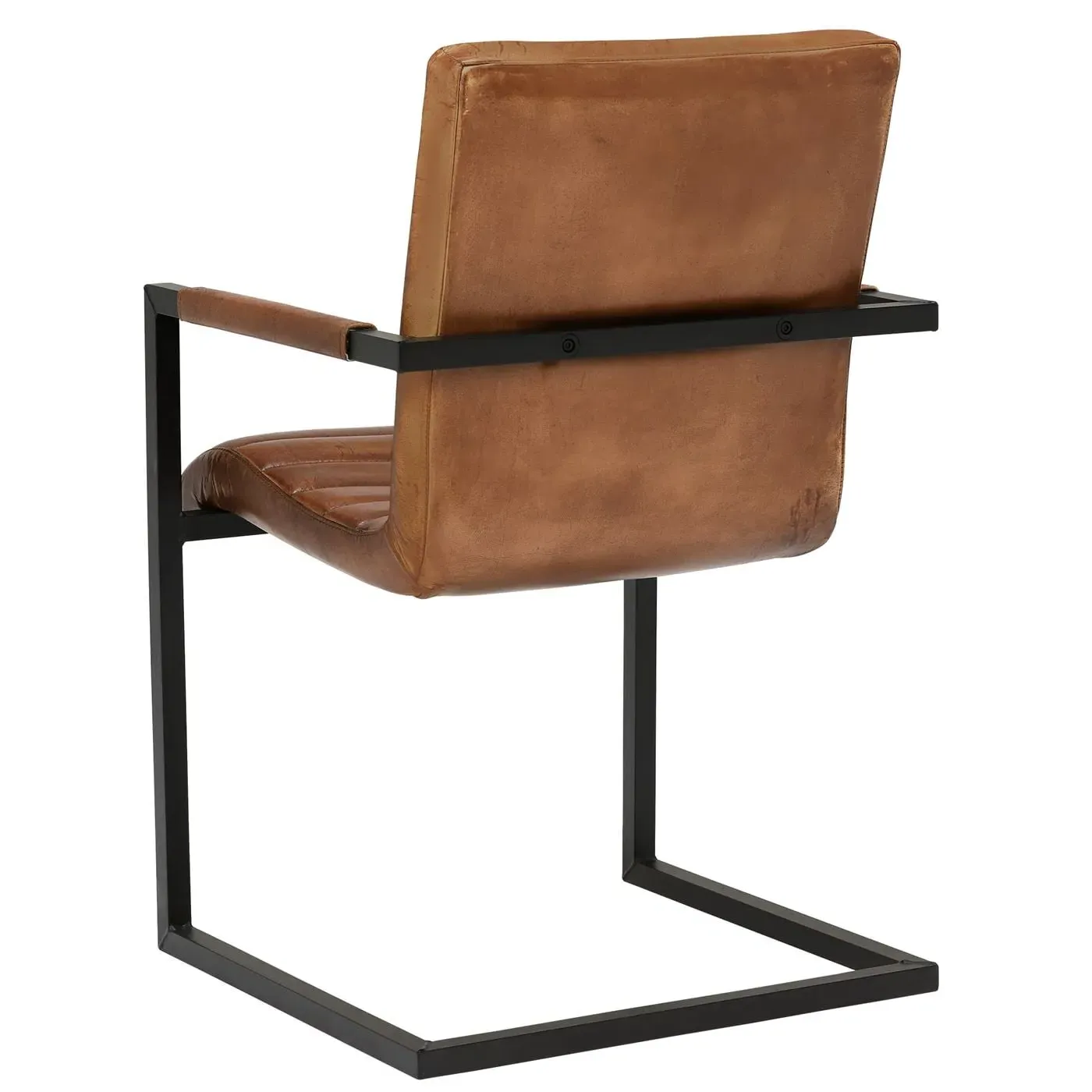 Pure Furniture Brutus Dining Chair with Arms - Brown, Leather