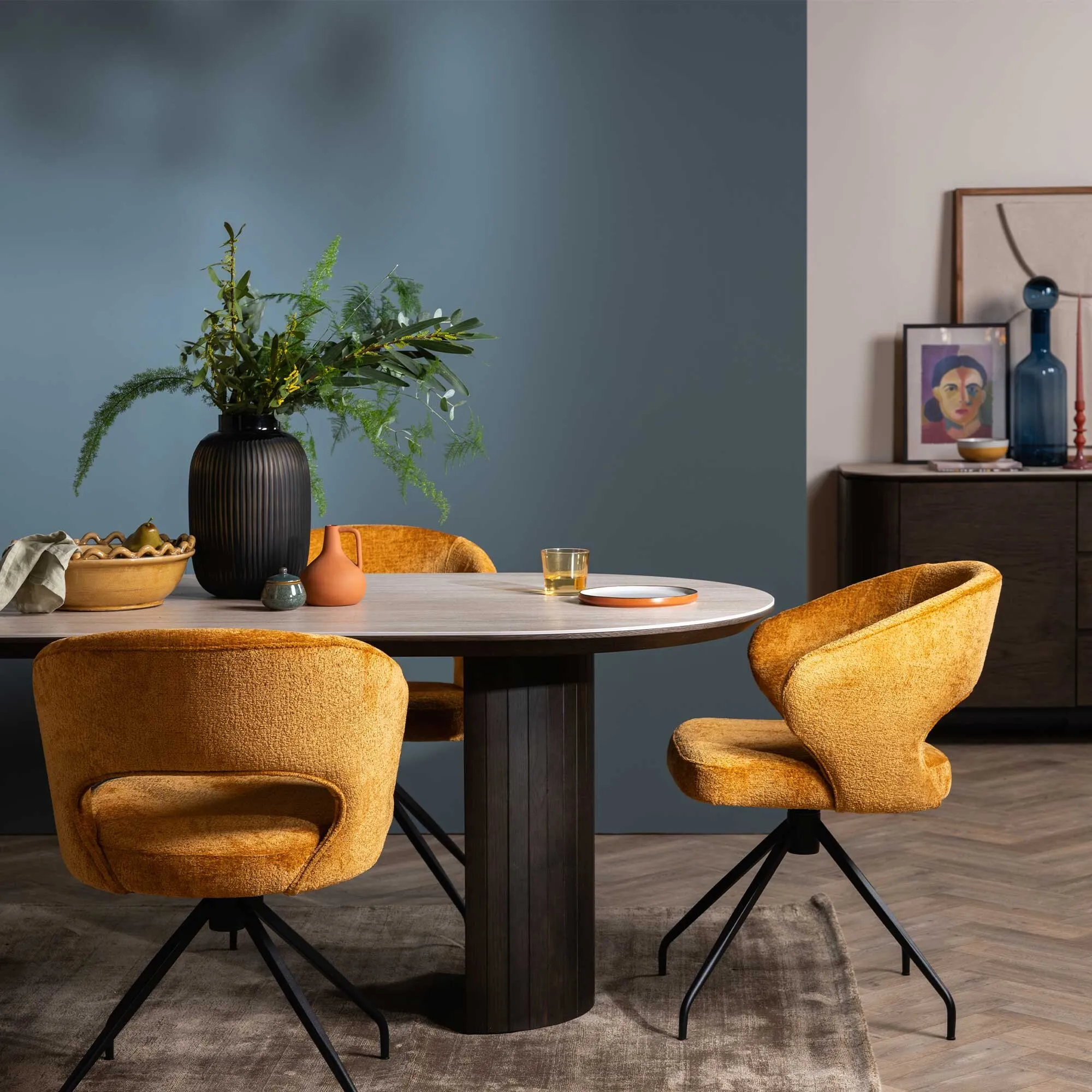 Pure Furniture Cagney Swivel Armchair - Gold