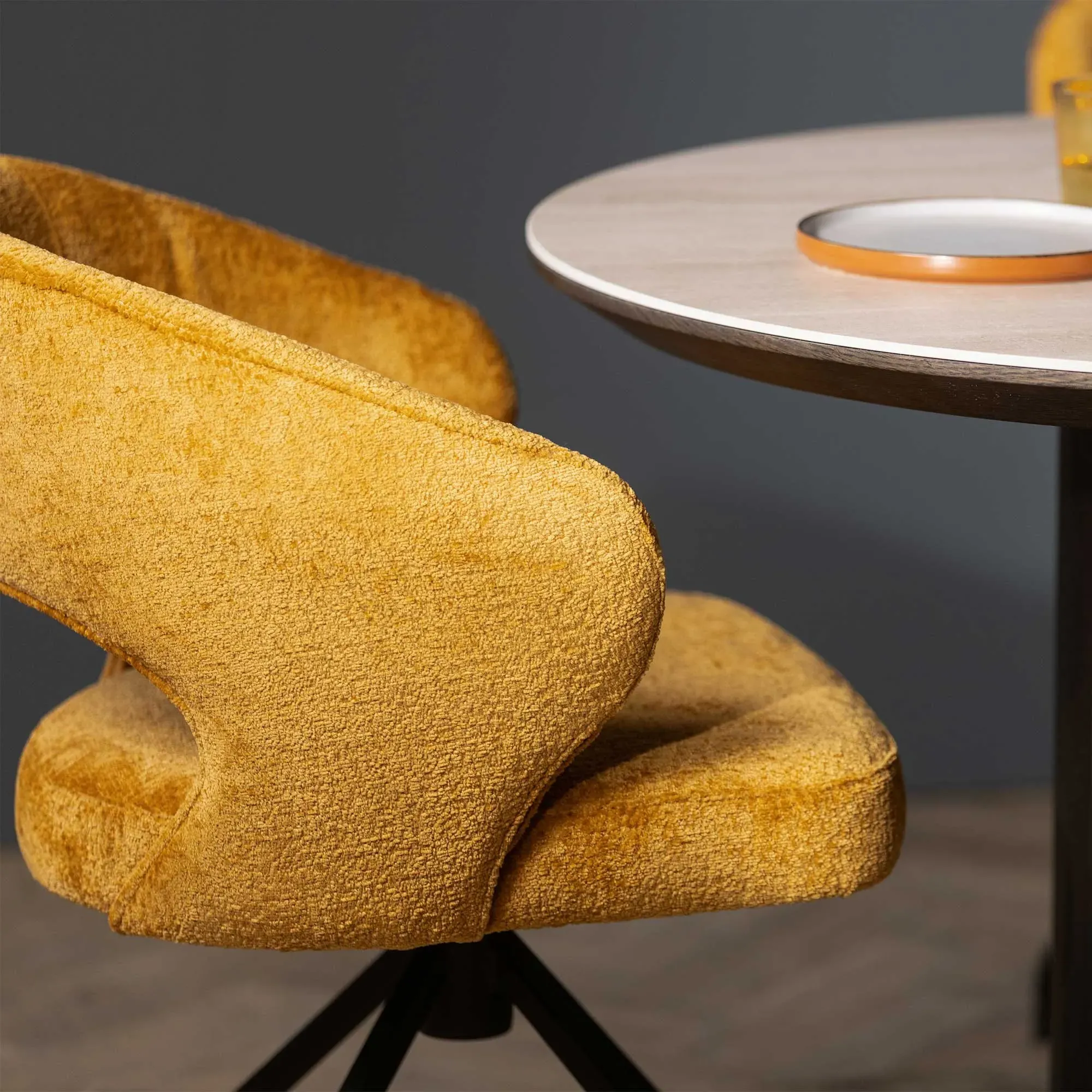 Pure Furniture Cagney Swivel Armchair - Gold