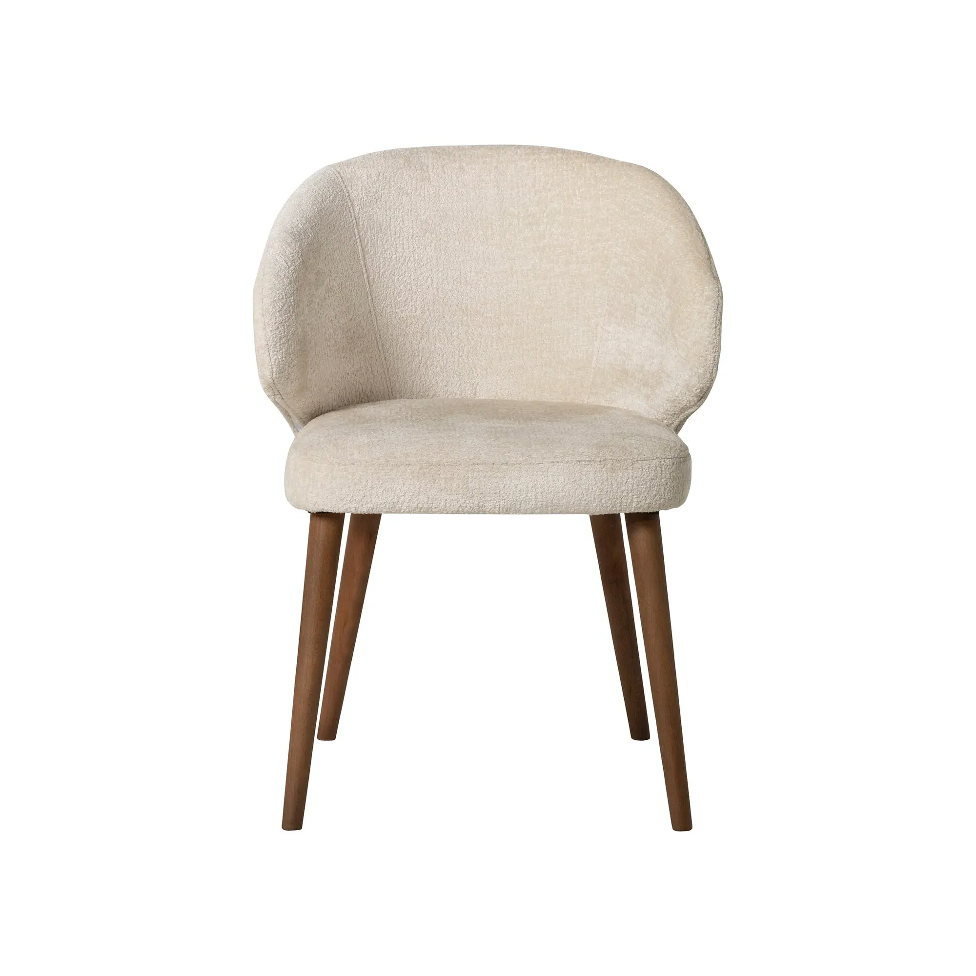 Pure Furniture Minerva Dining Chair with Wooden Legs - Neutral