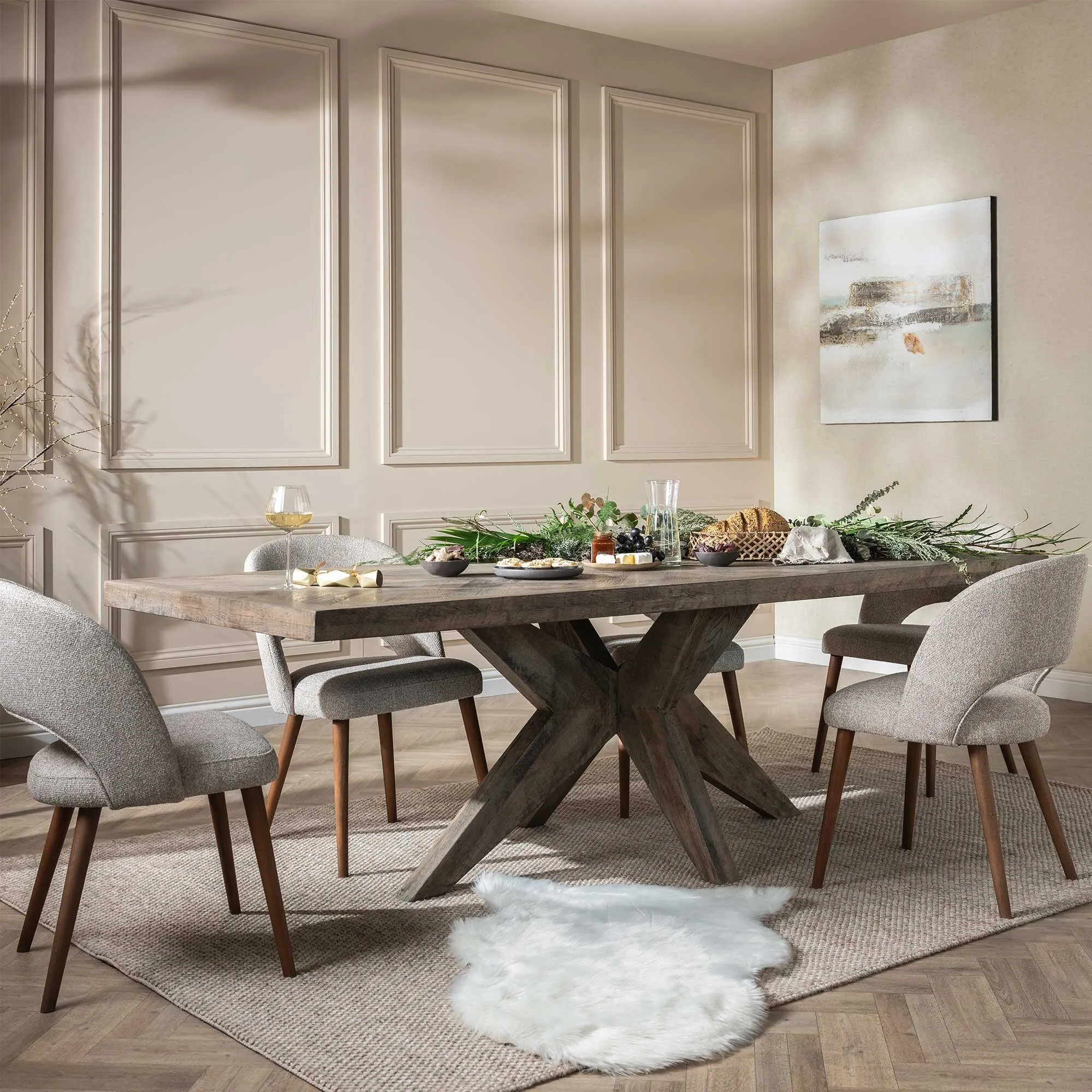 Pure Furniture Oberon 240cm Dining Table - Neutral, Oak