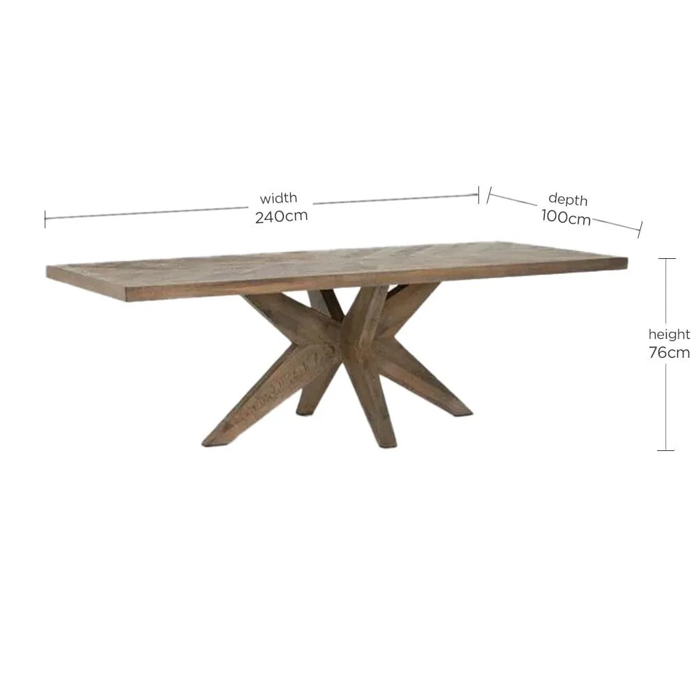 Pure Furniture Oberon 240cm Dining Table - Neutral, Oak