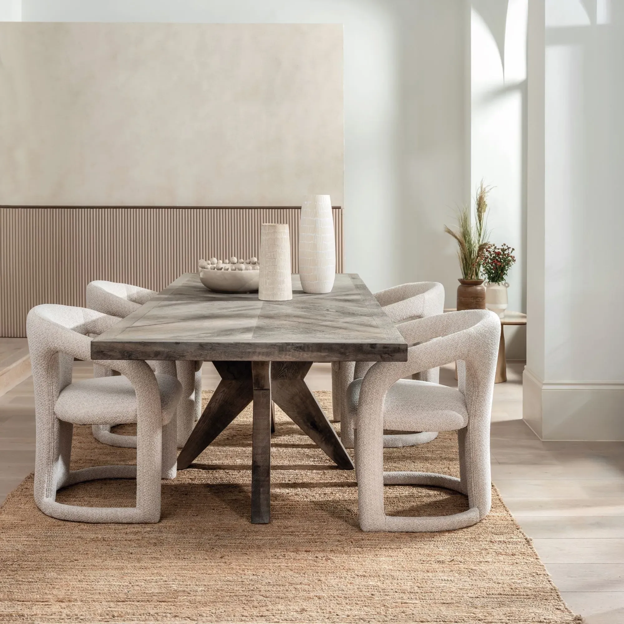 Pure Furniture Oberon 240cm Dining Table - Neutral, Oak