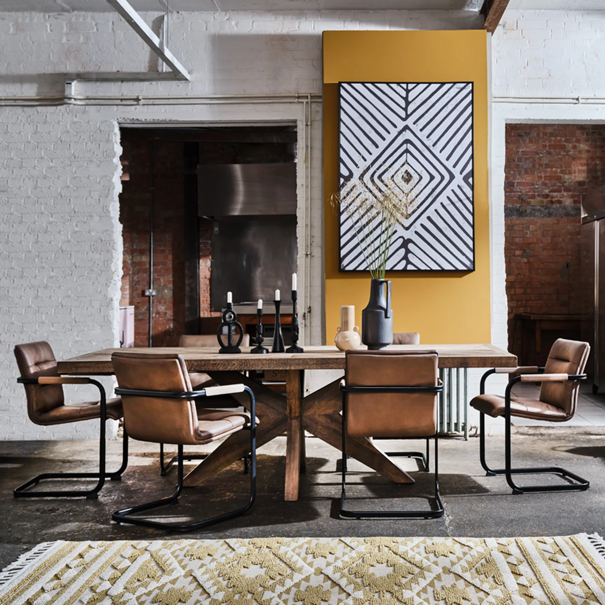 Pure Furniture Rigel Dining Chair - Brown, Leather