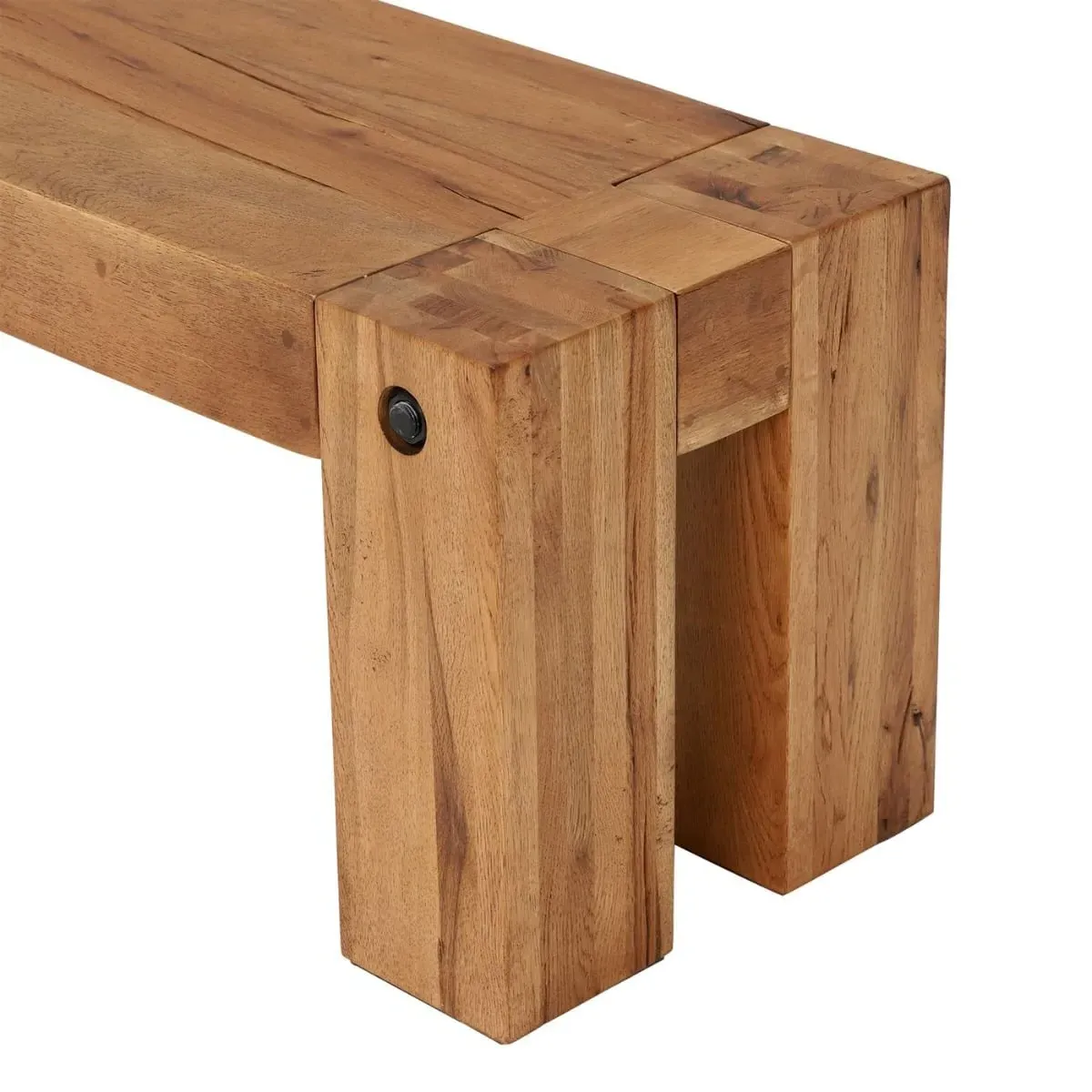 Pure Furniture Salem 200cm Bench - Brown, Oak