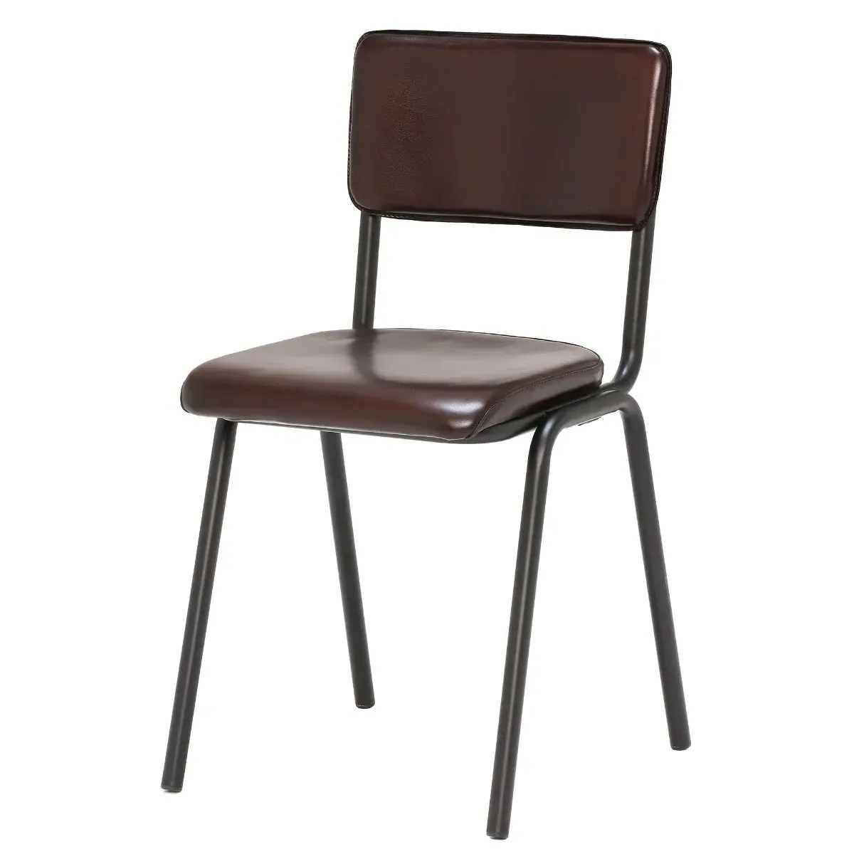 Pure Furniture Twyford Dining Chair - Brown, Leather