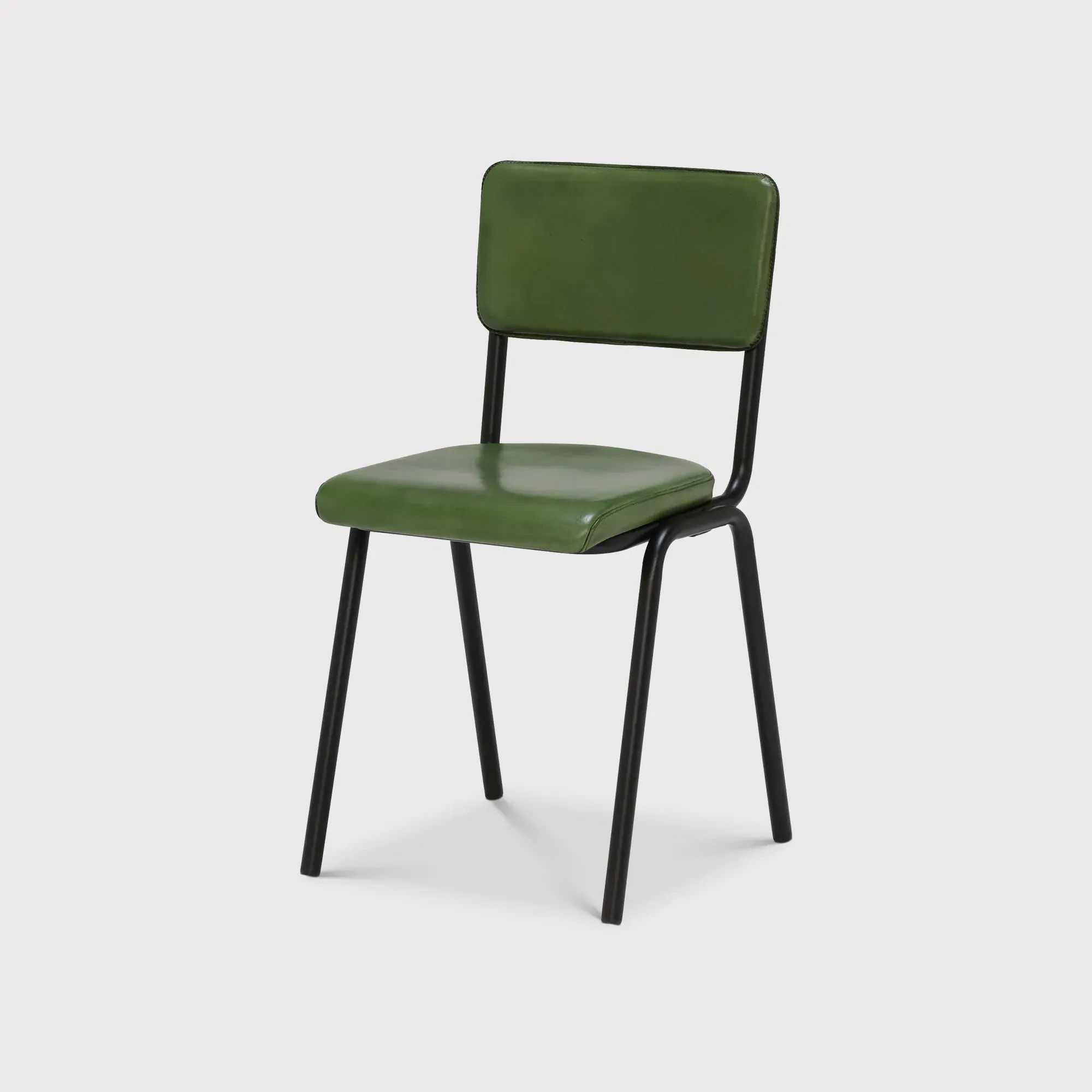 Pure Furniture Twyford Dining Chair - Green, Leather