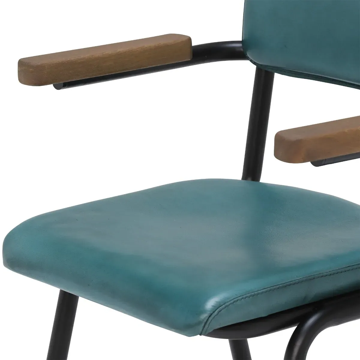 Pure Furniture Twyford Dining Chair with Arms - Blue, Leather