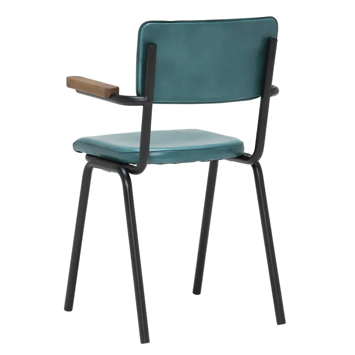 Pure Furniture Twyford Dining Chair with Arms - Blue, Leather