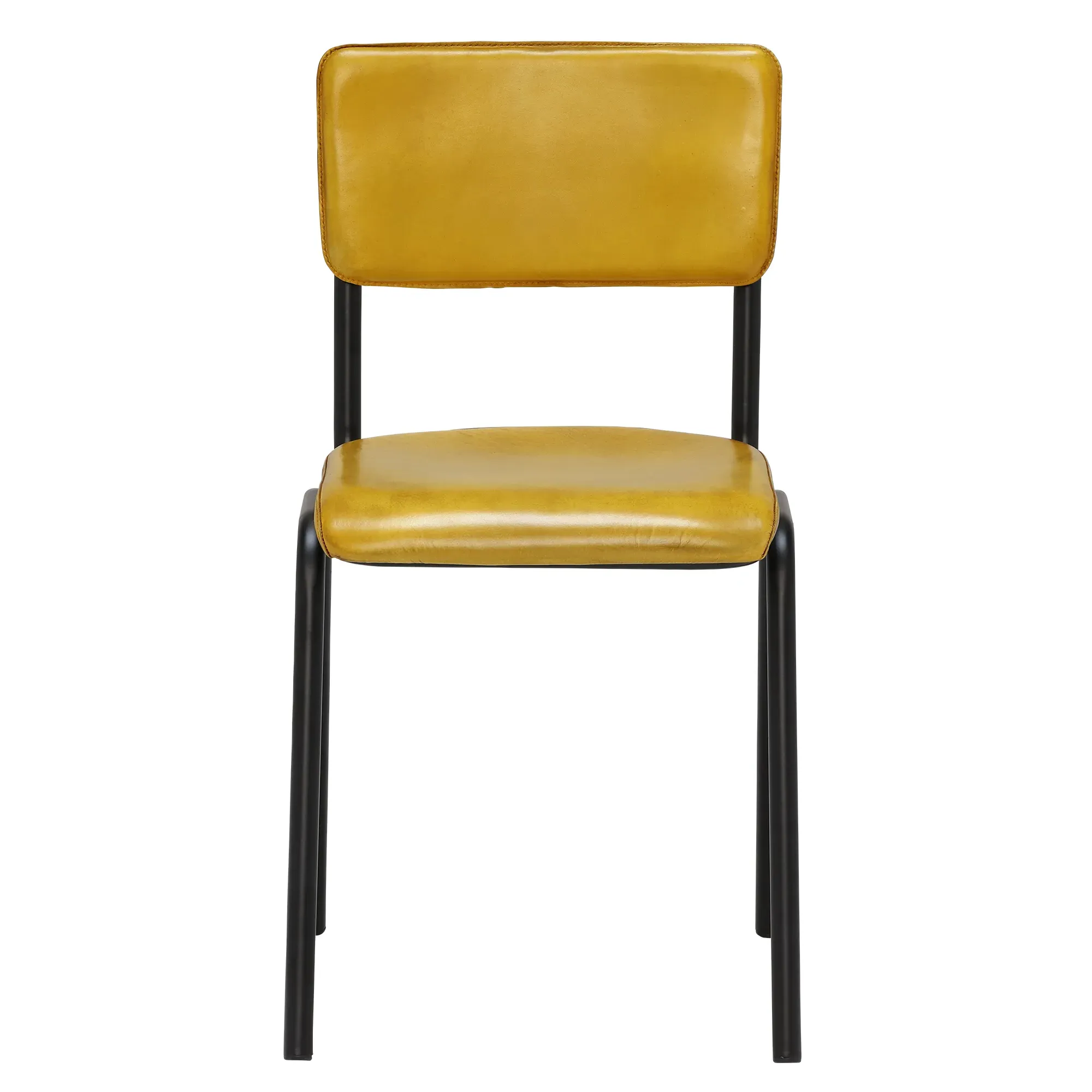 Pure Furniture Twyford Dining Chair - Yellow, Leather