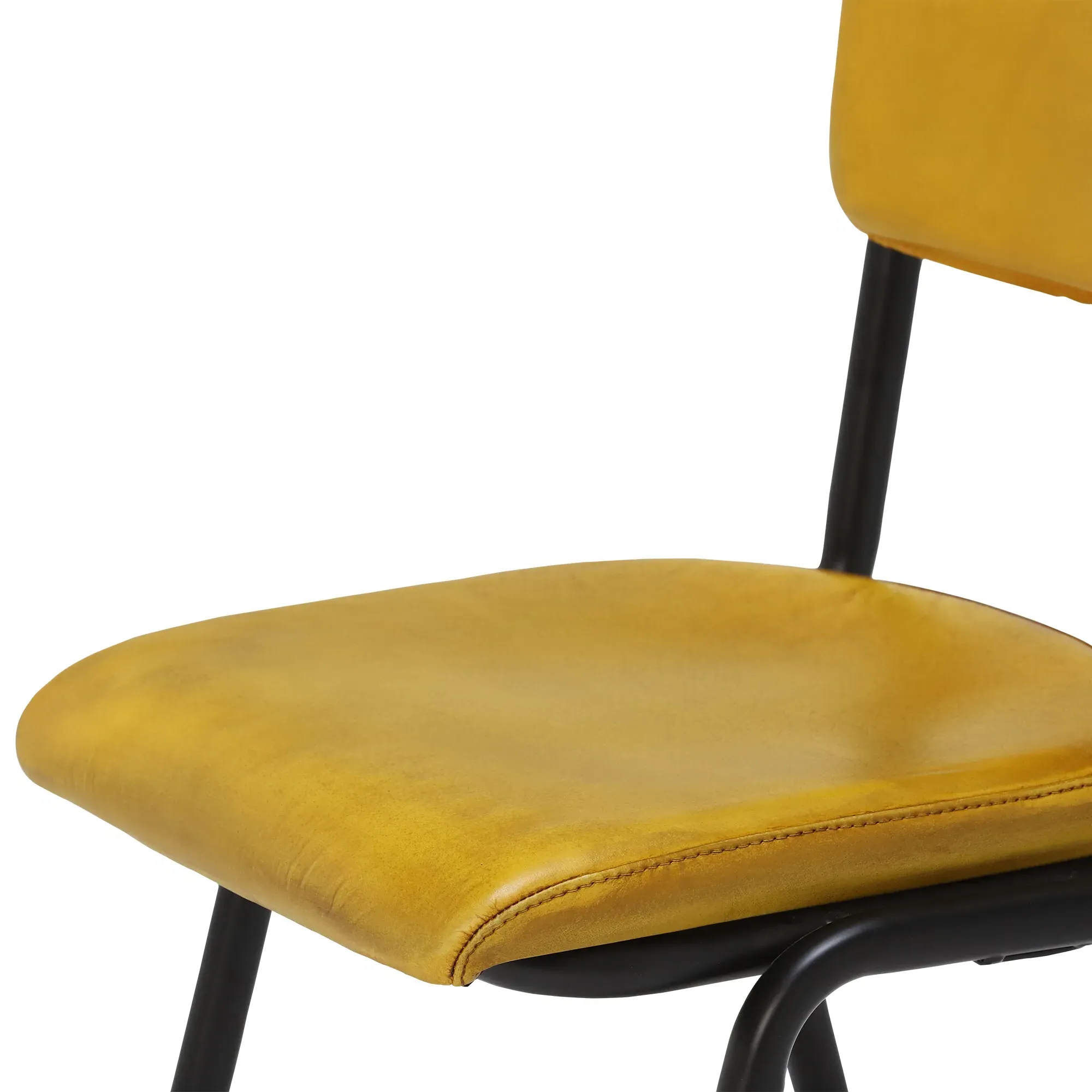 Pure Furniture Twyford Dining Chair - Yellow, Leather