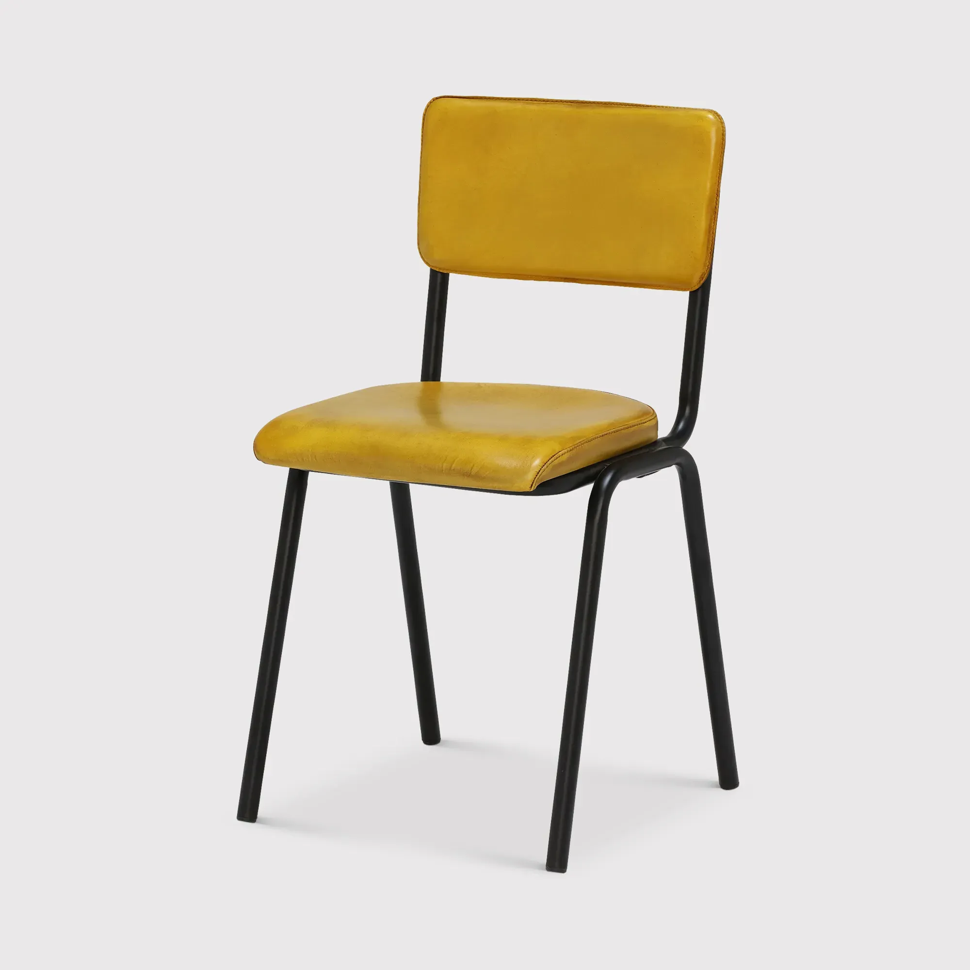 Pure Furniture Twyford Dining Chair - Yellow, Leather