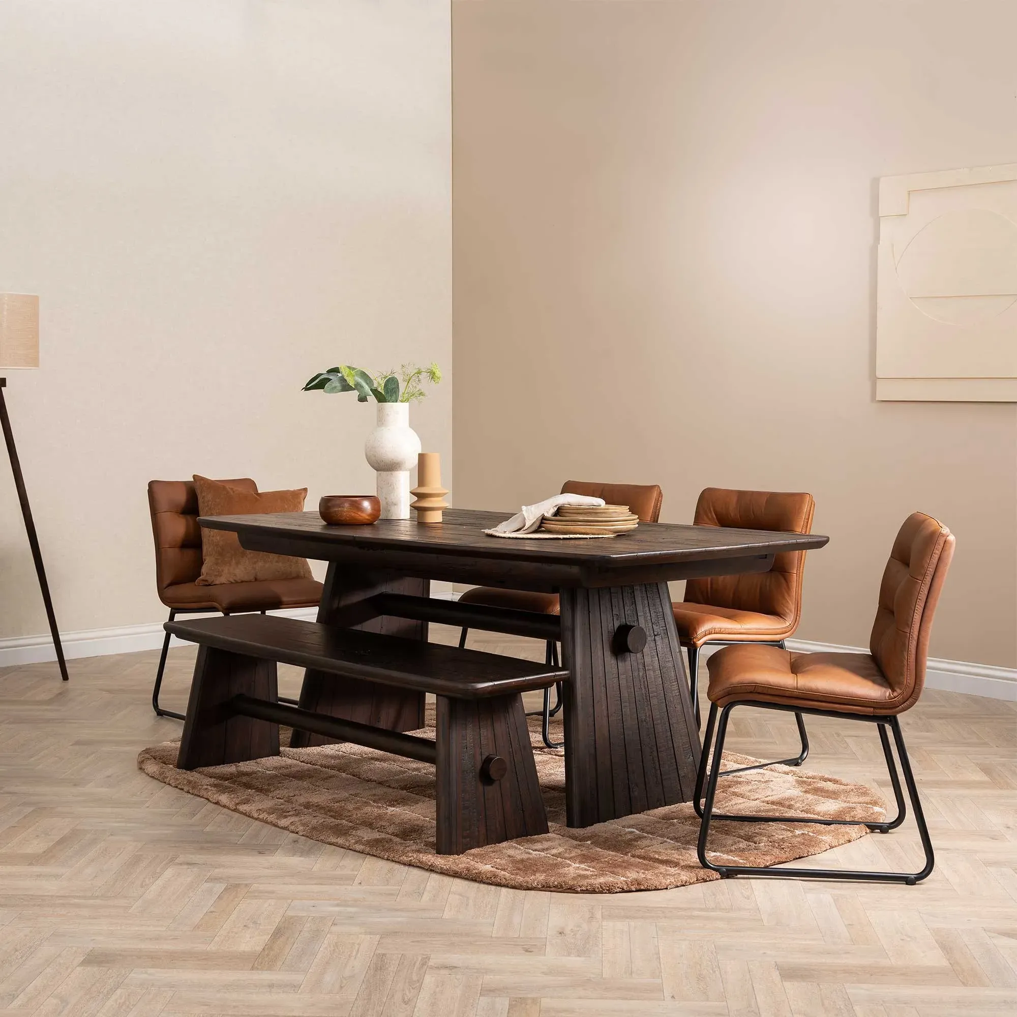 Pure Furniture Zena Dining Chair - Brown, Leather