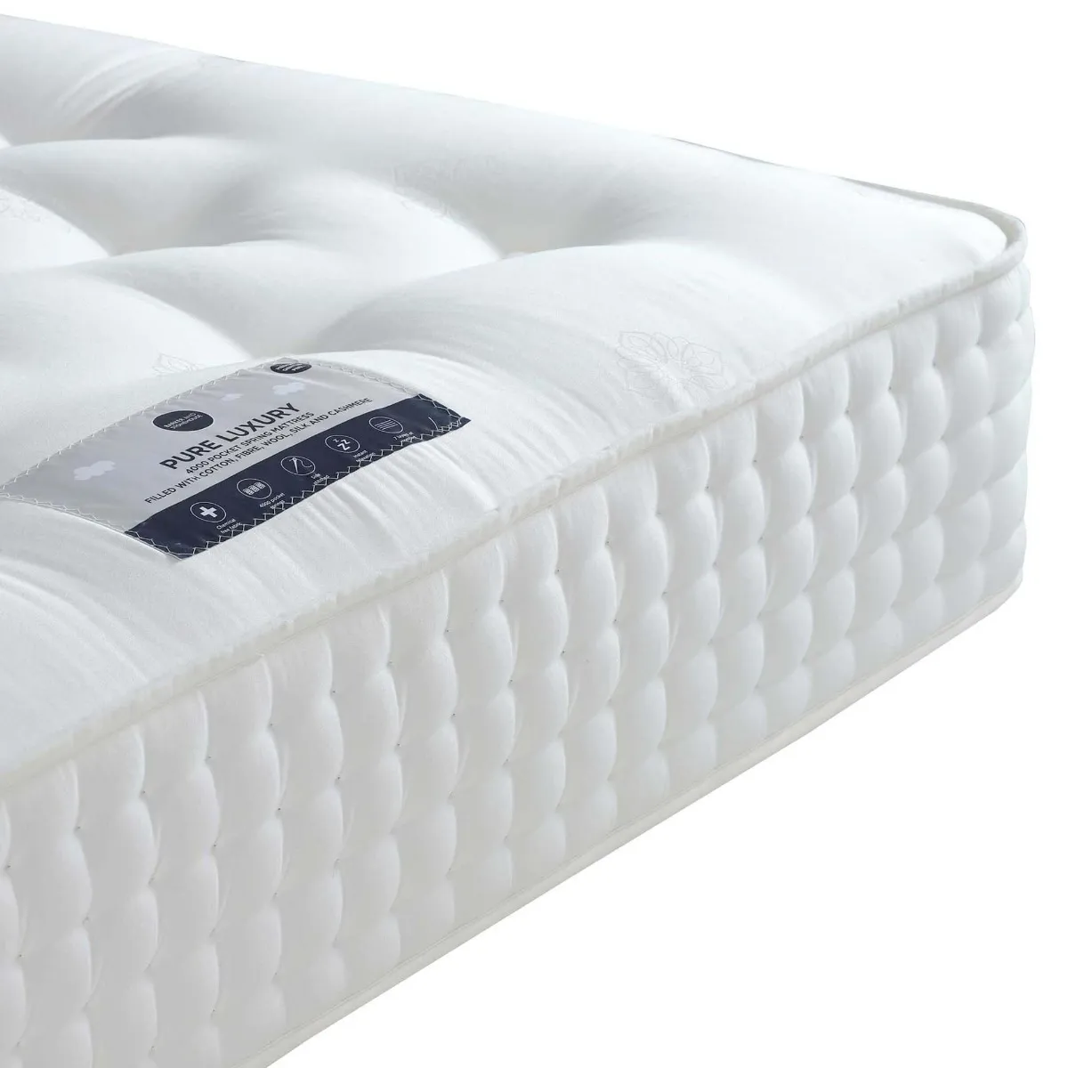 Pure Luxury 4000 Single Mattress - White alternate view