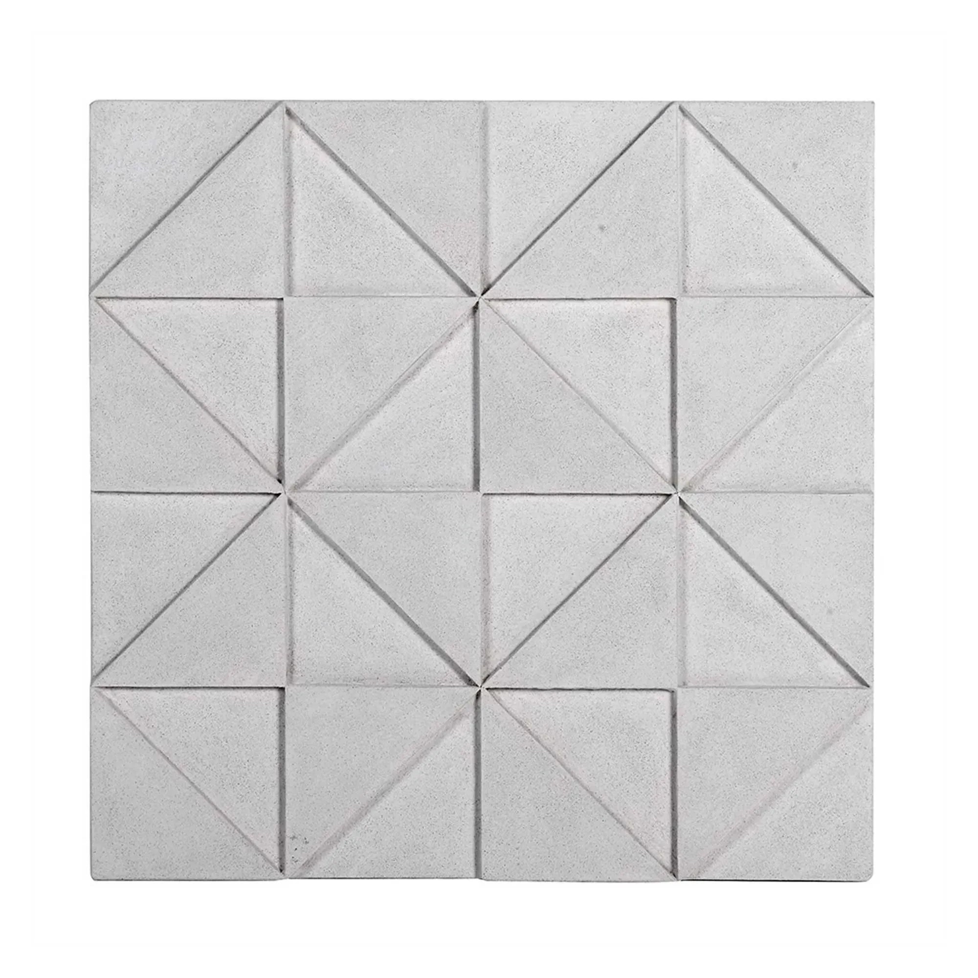 Raised Grid 3D Wall Art - White, Wood image