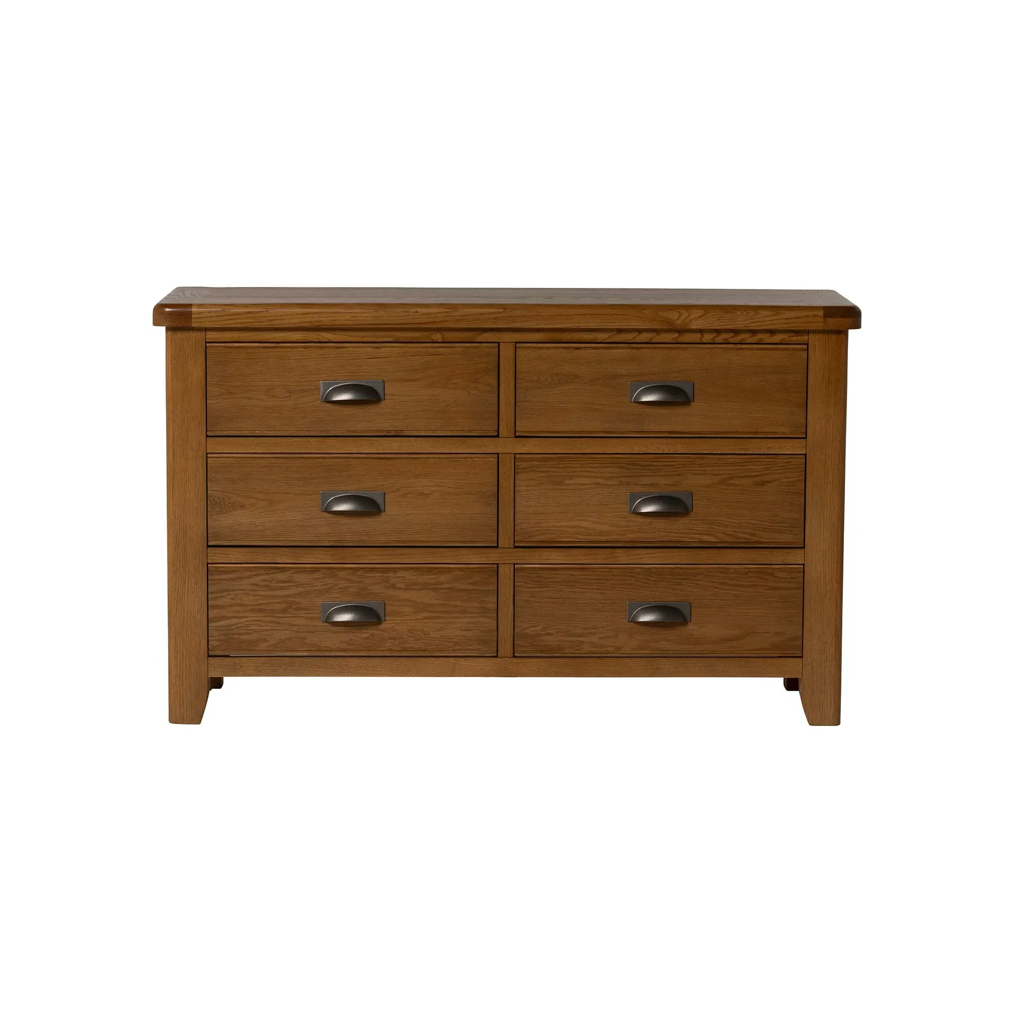 Raithwaite 6 Drawer Wide Chest - Brown, Oak