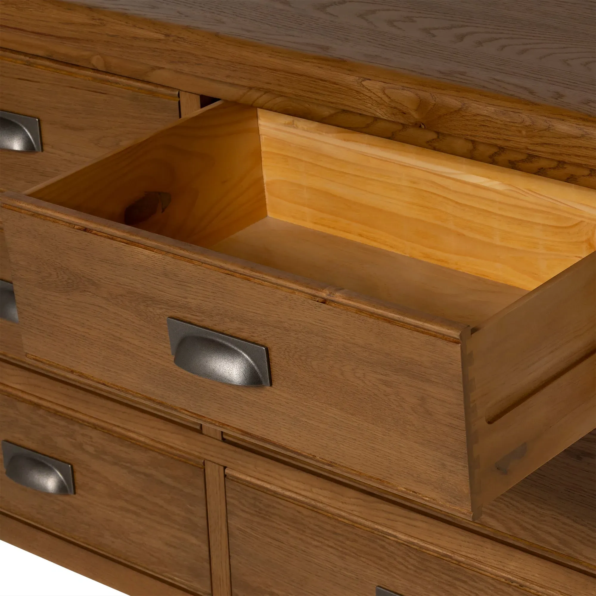 Raithwaite 6 Drawer Wide Chest - Brown, Oak