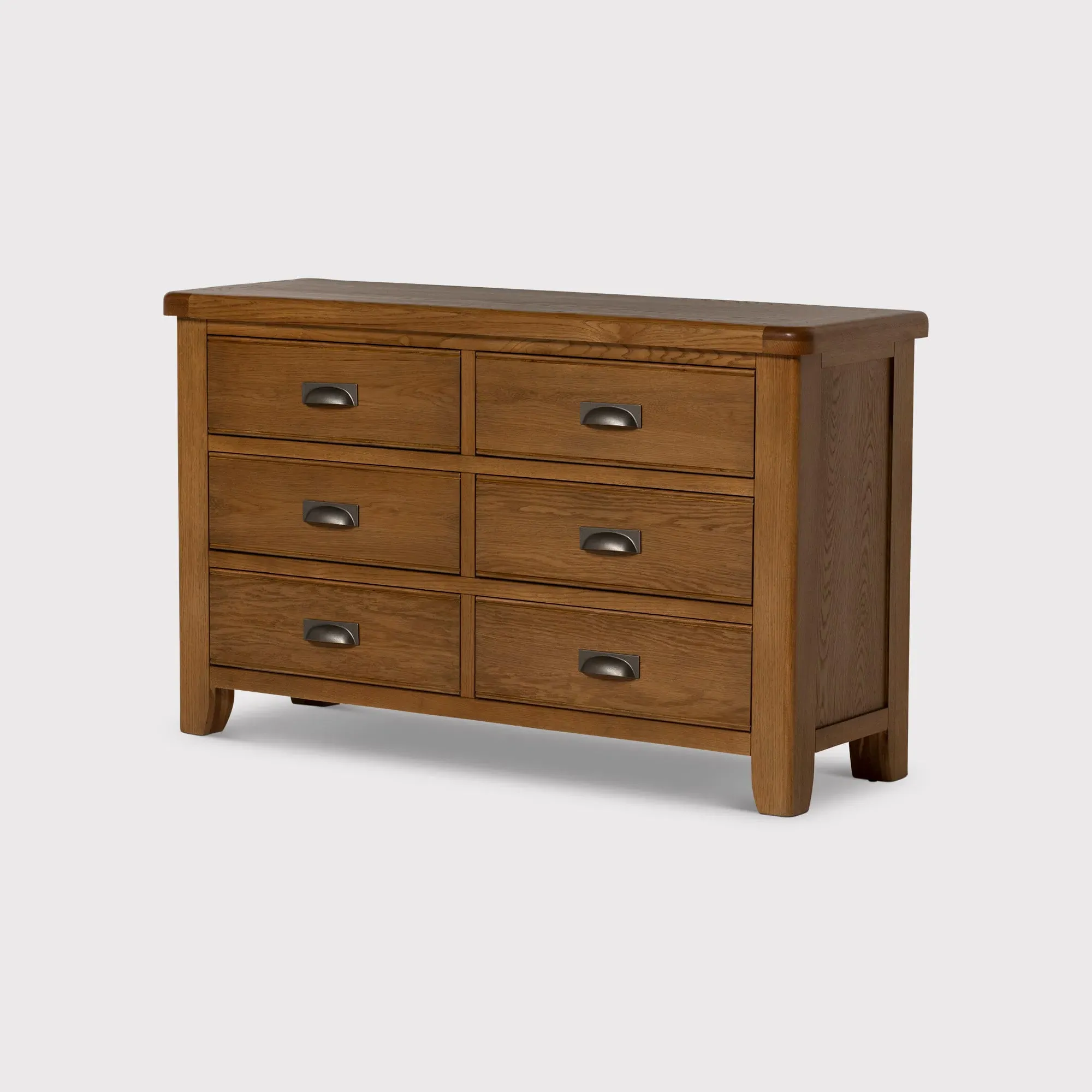 Raithwaite 6 Drawer Wide Chest - Brown, Oak image