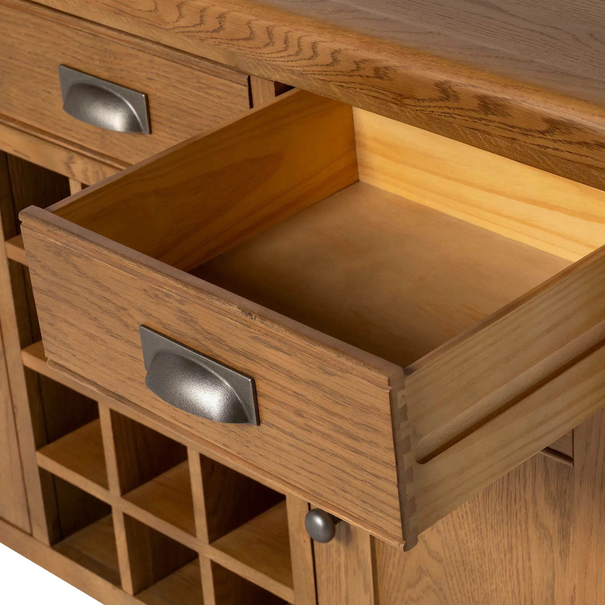 Raithwaite Large Sideboard - Brown, Oak