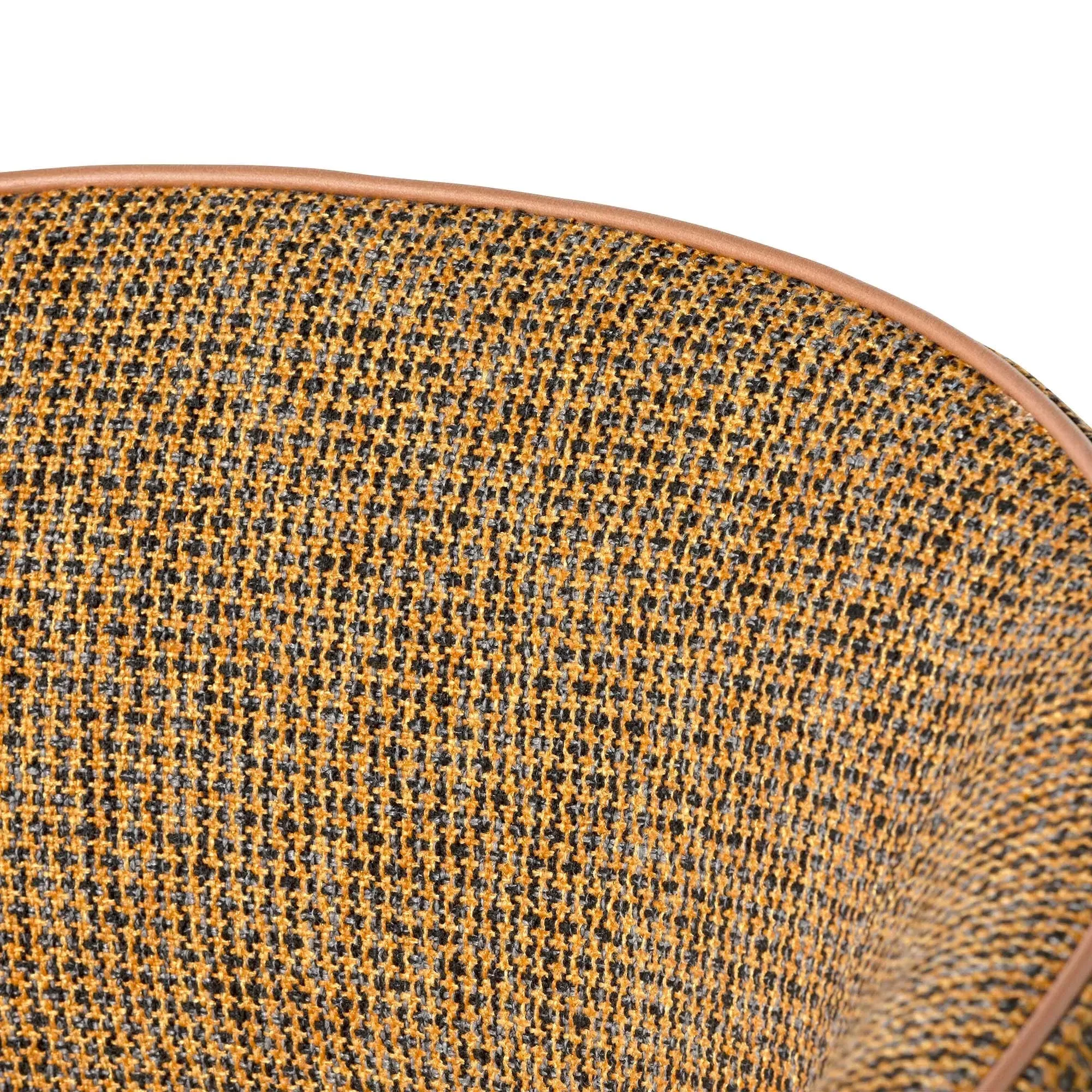 Ramone Swivel Dining Chair High Arm - Brown, Fabric