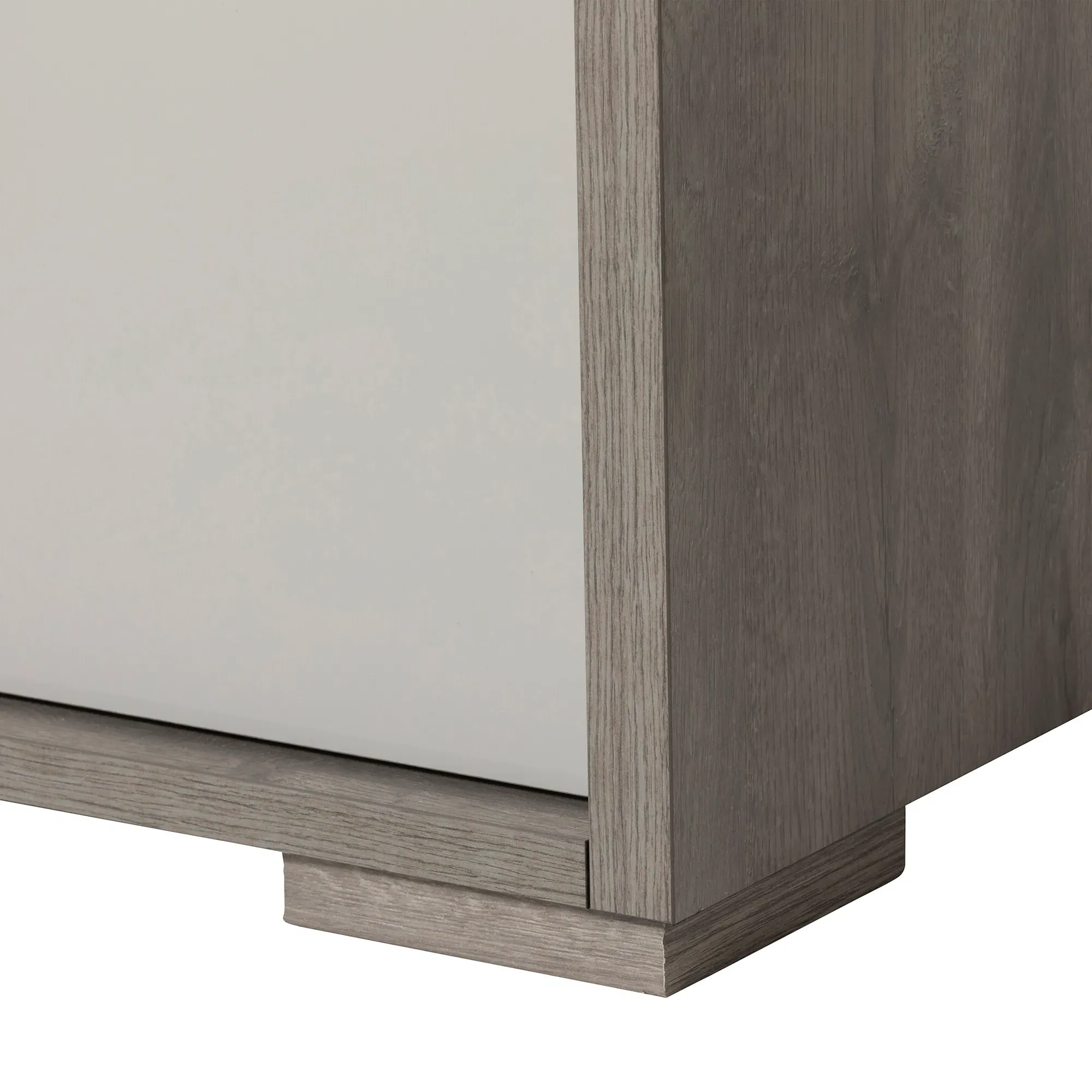 Rania 6 Drawer Dresser with Mirror - Grey, Oak