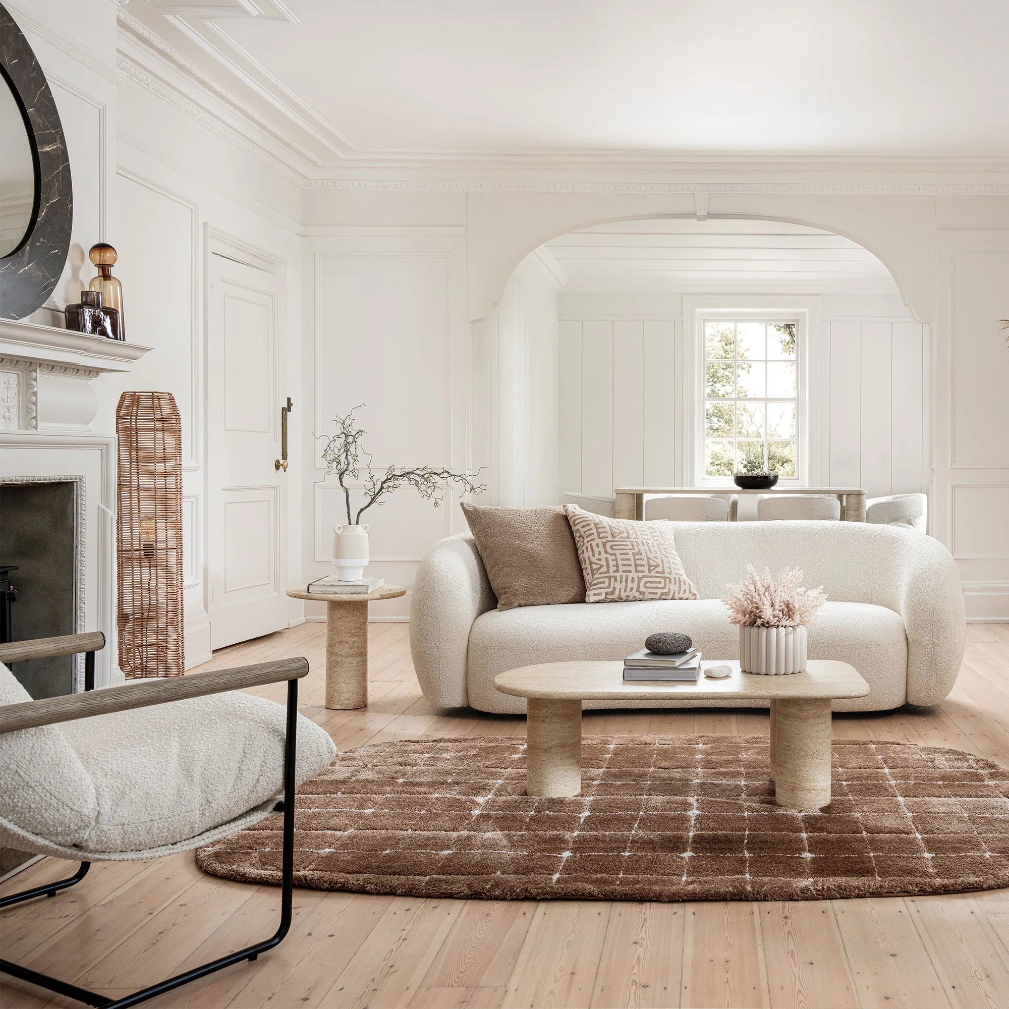 Rattan Floor Lamp - Neutral