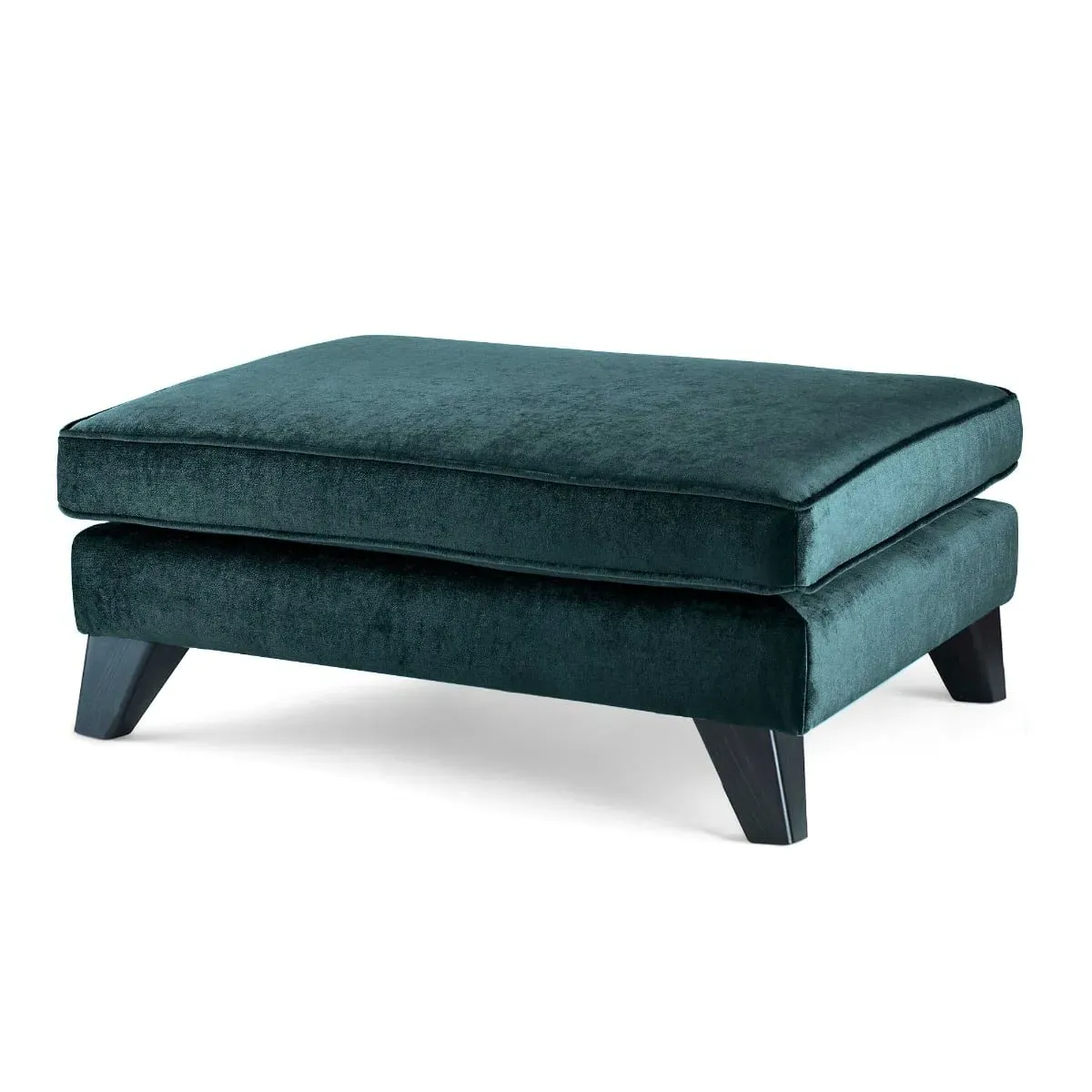 Rene Cushion Top Footstool - Green, Fabric image