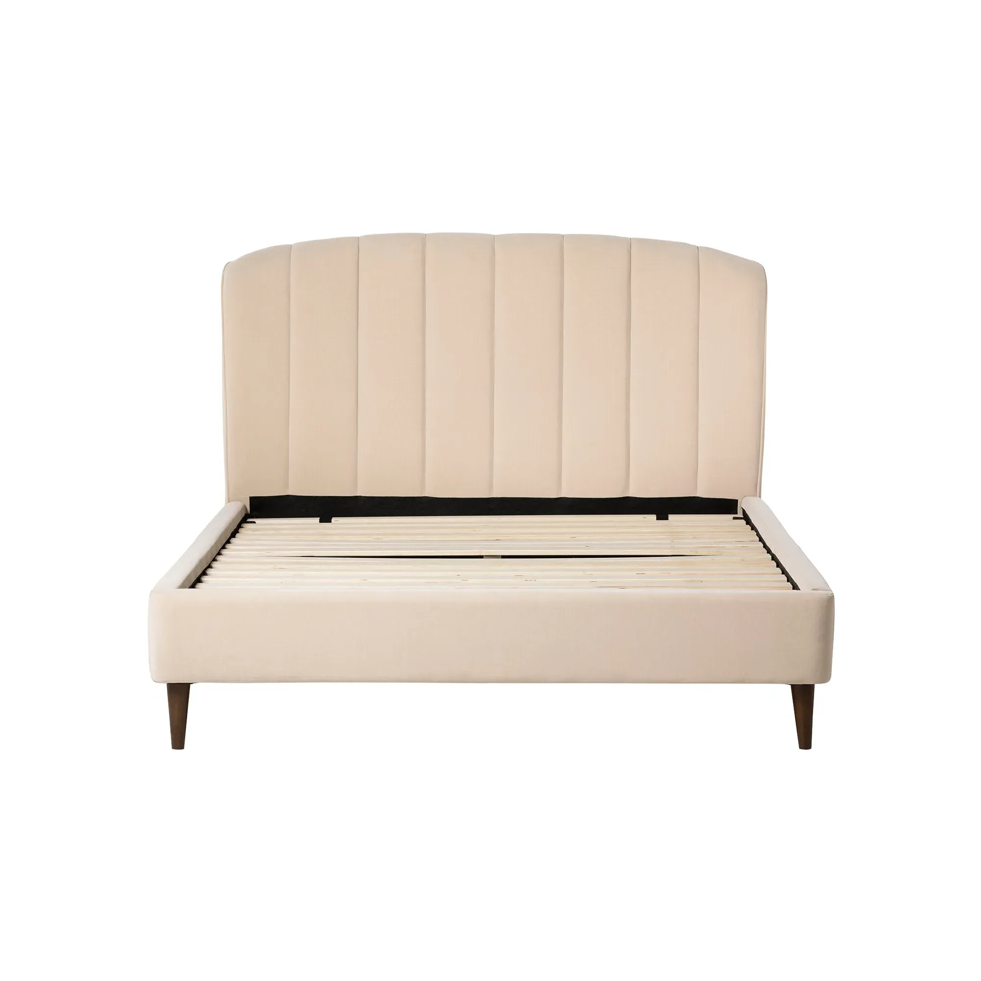 Reyes King Size Bed Frame - Grey, Fabric