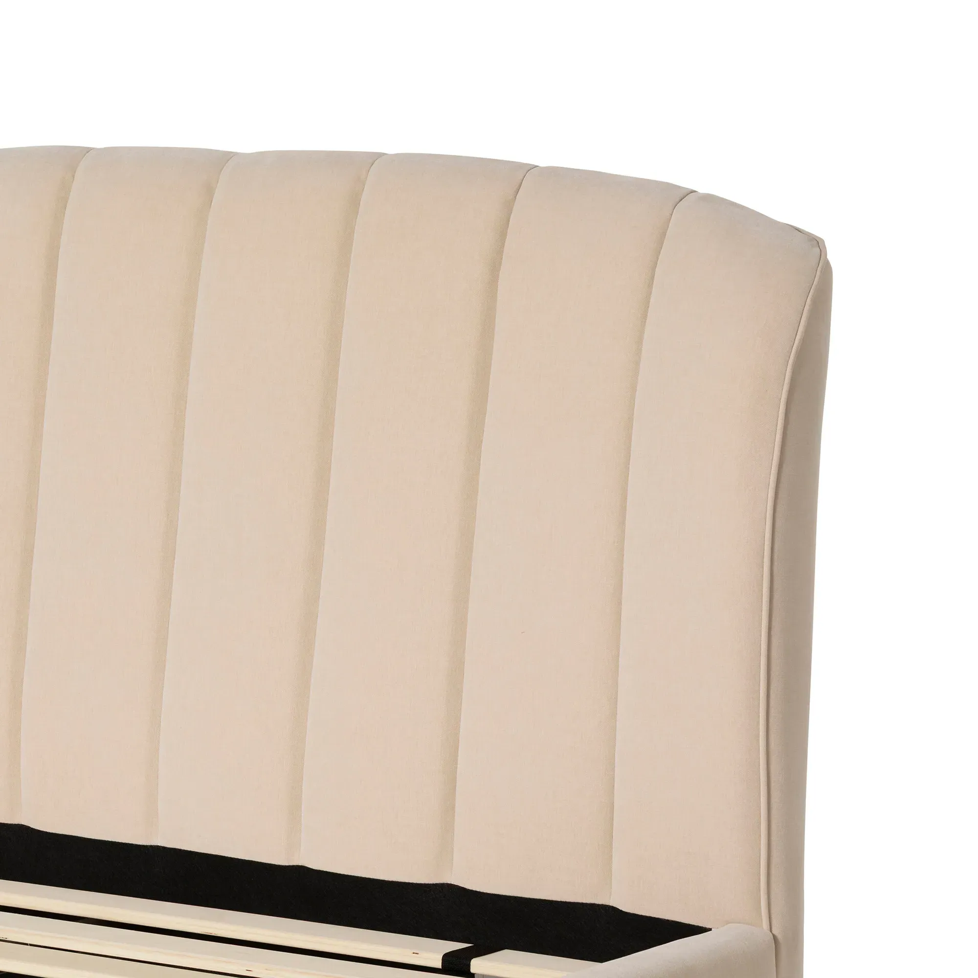 Reyes King Size Bed Frame - Grey, Fabric