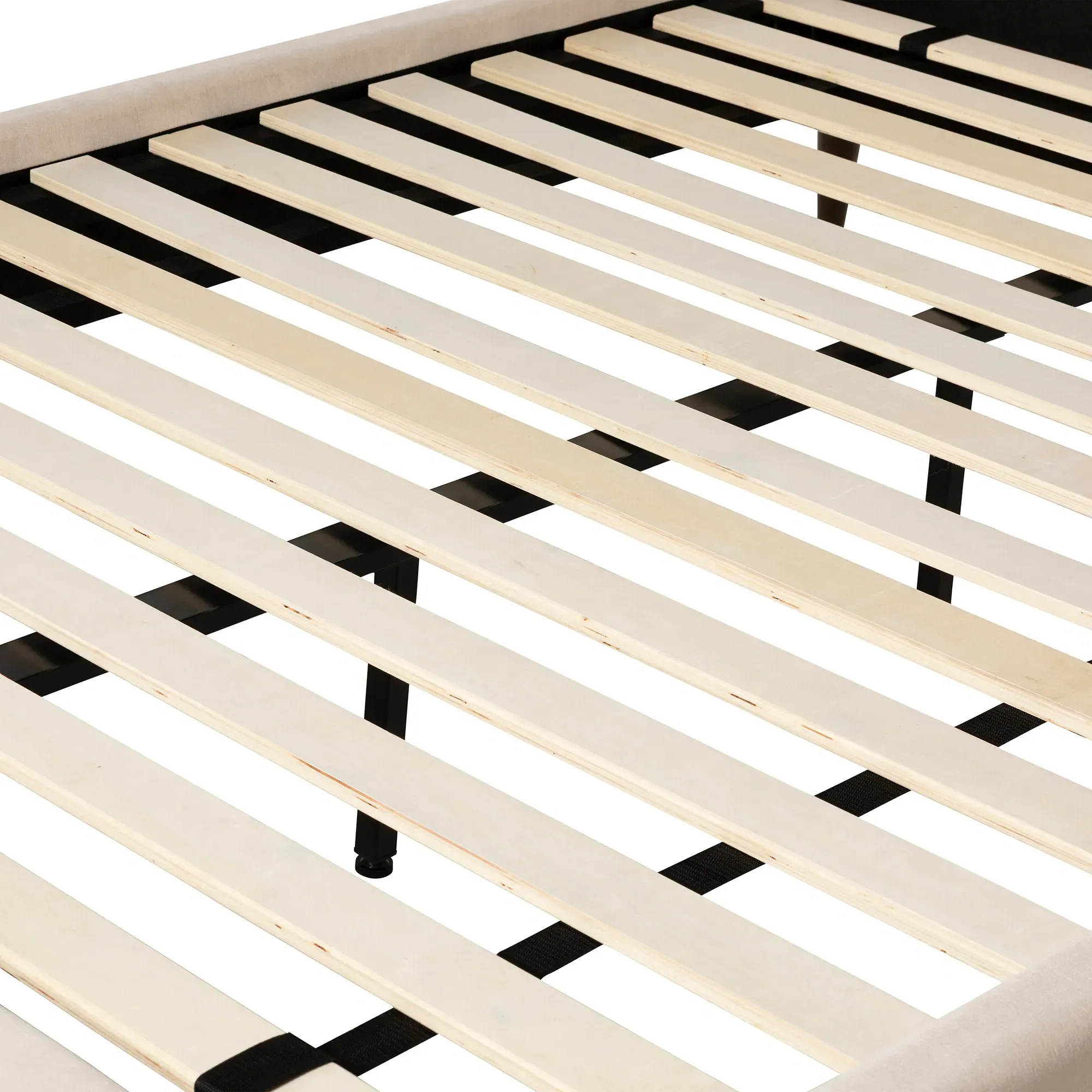 Reyes King Size Bed Frame - Grey, Fabric