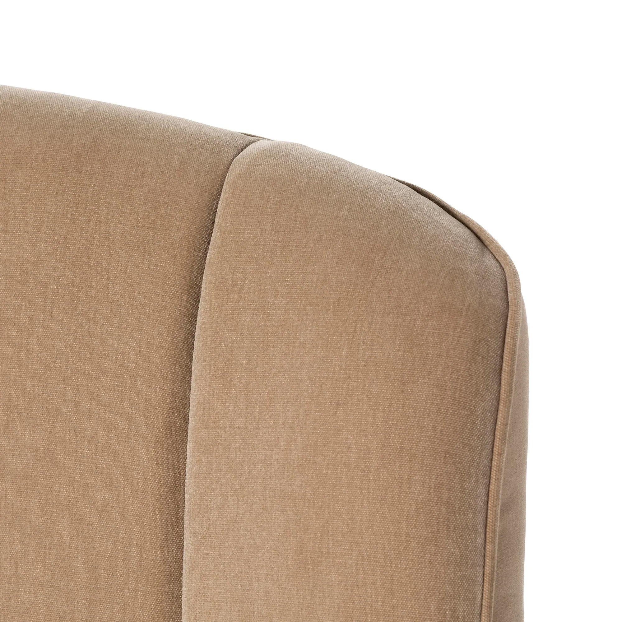 Reyes Super King Bed Frame - Brown, Fabric