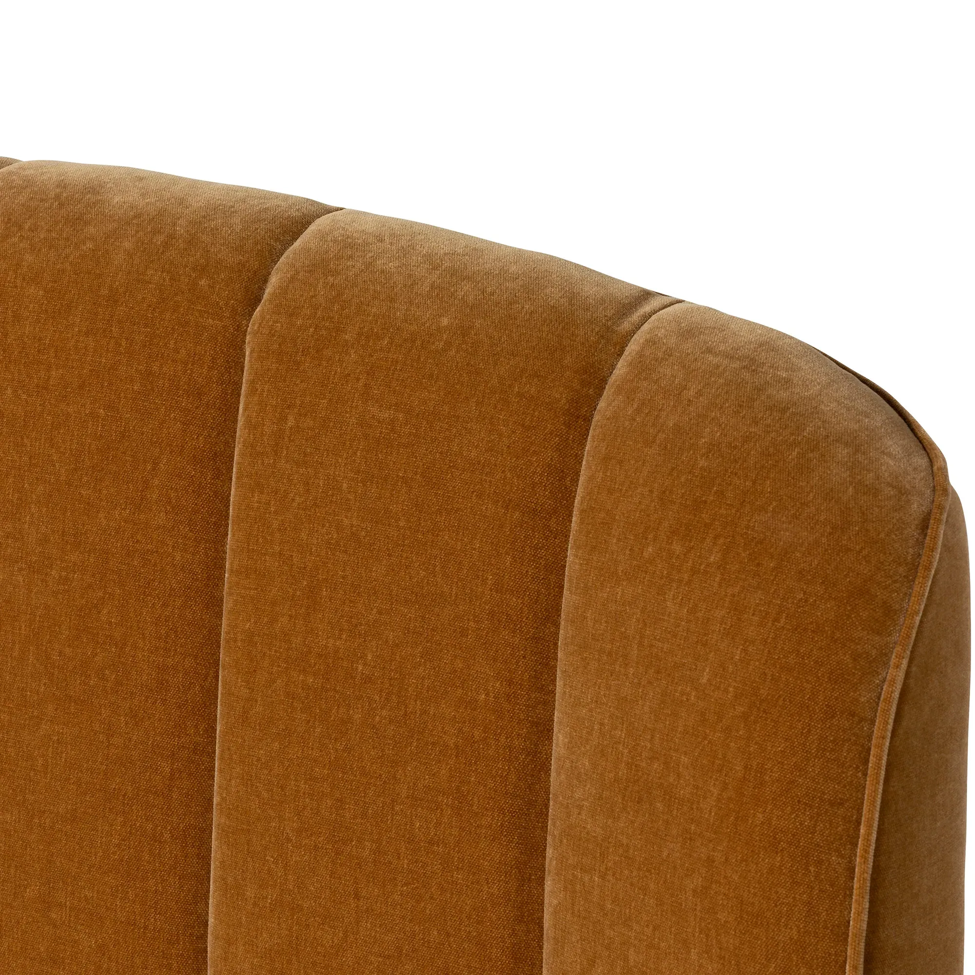 Reyes Super King Bed Frame - Orange, Fabric