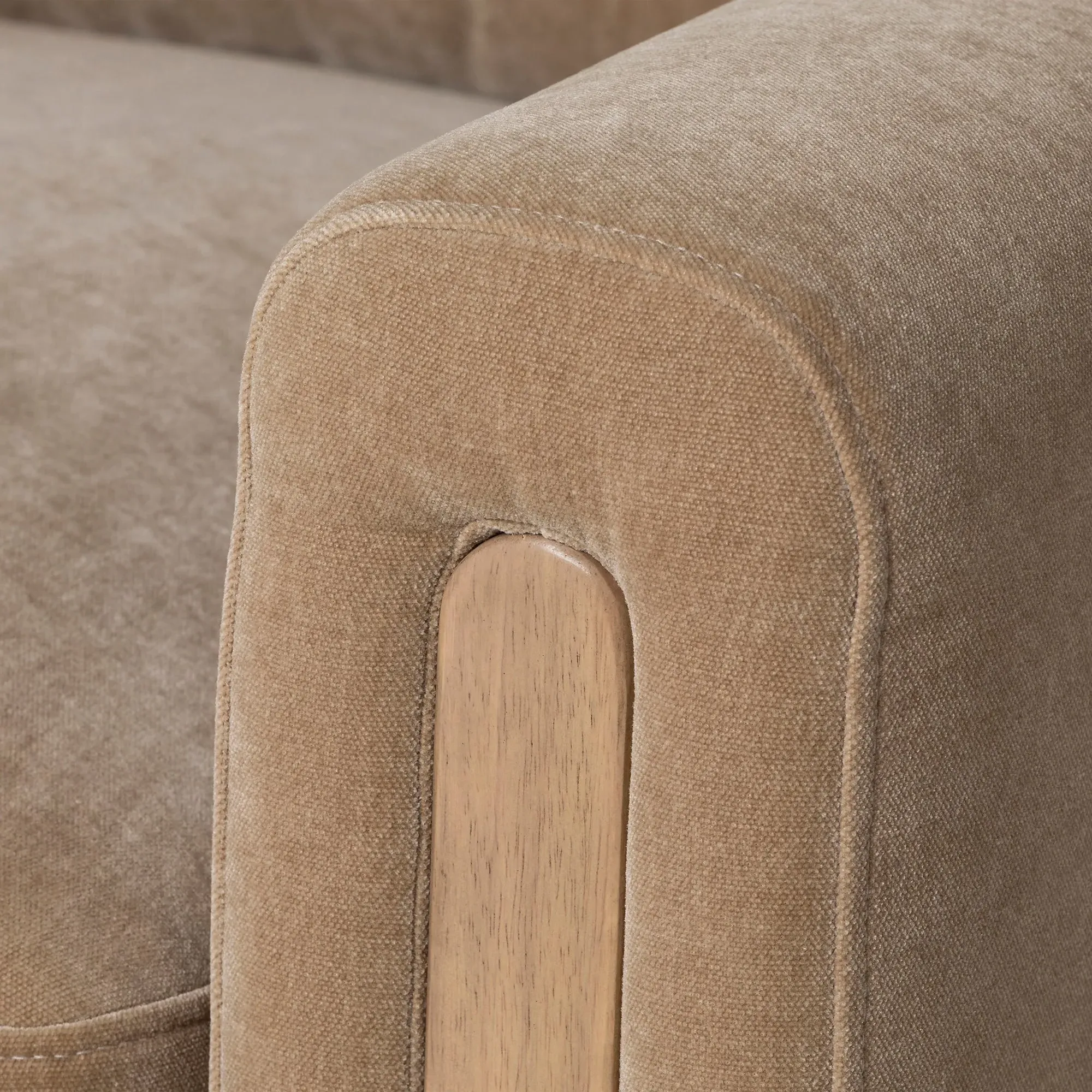 Reynard Armchair - Neutral, Eucalyptus Wood
