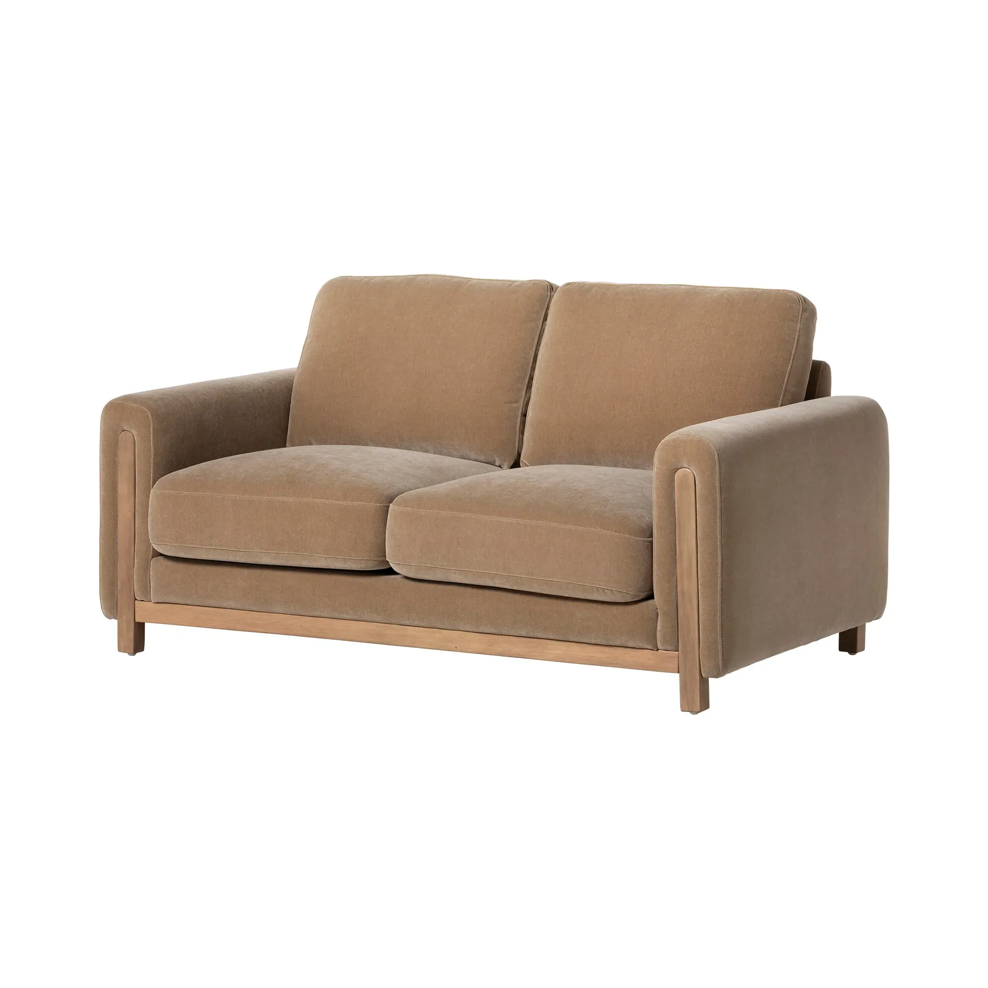 Reynard Loveseat Sofa - Neutral, Eucalyptus Wood