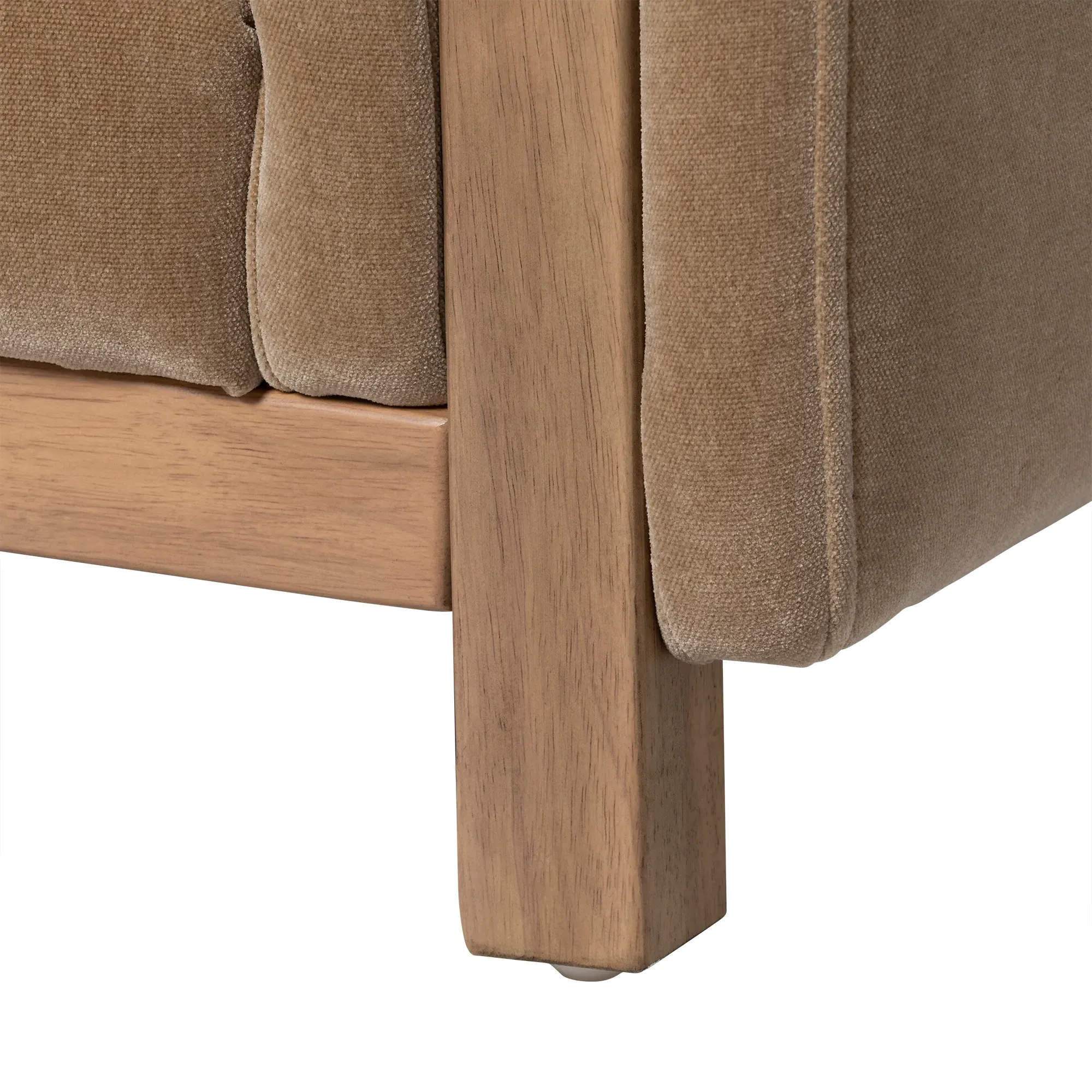 Reynard Loveseat Sofa - Neutral, Eucalyptus Wood
