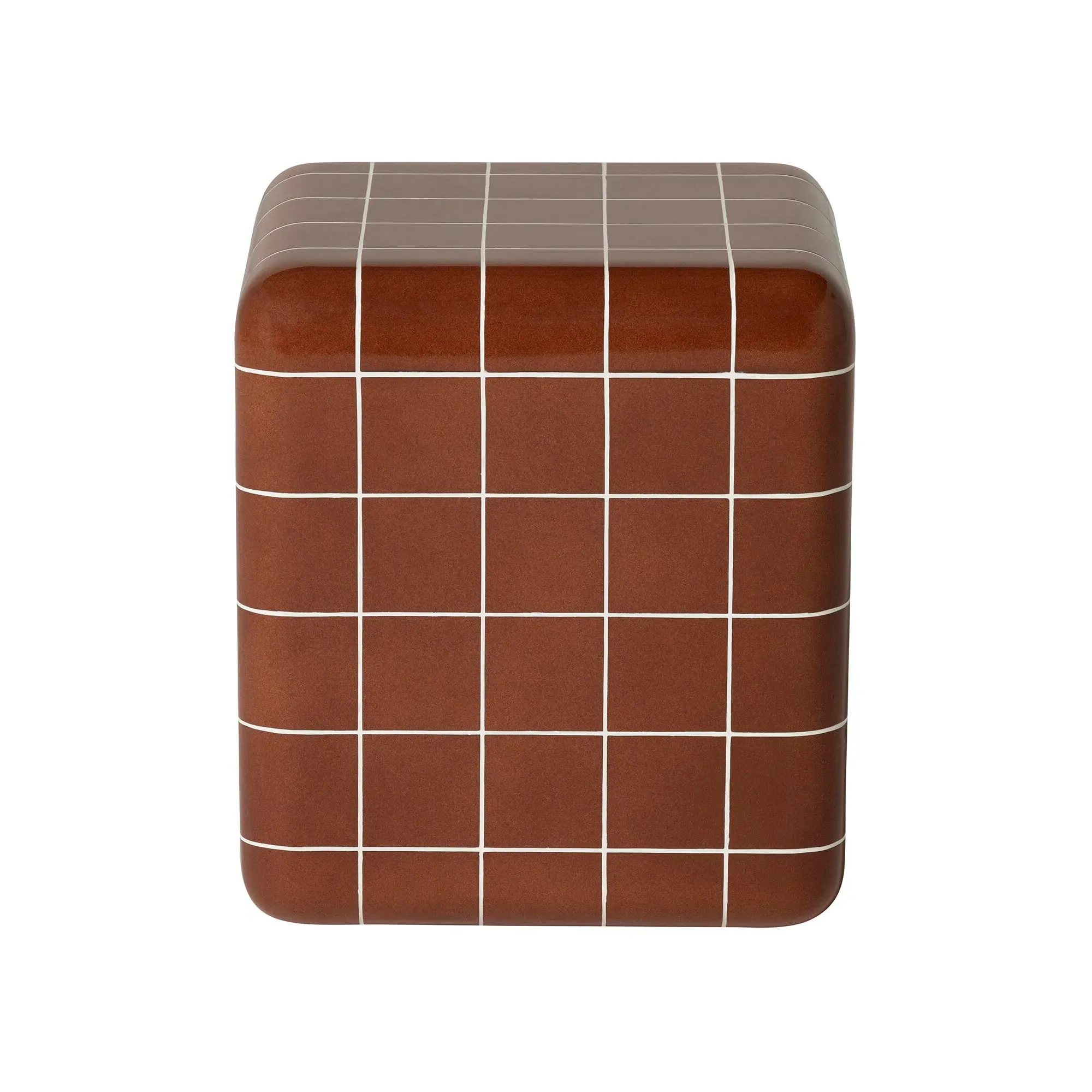 Rico Tiled Side Table - Red