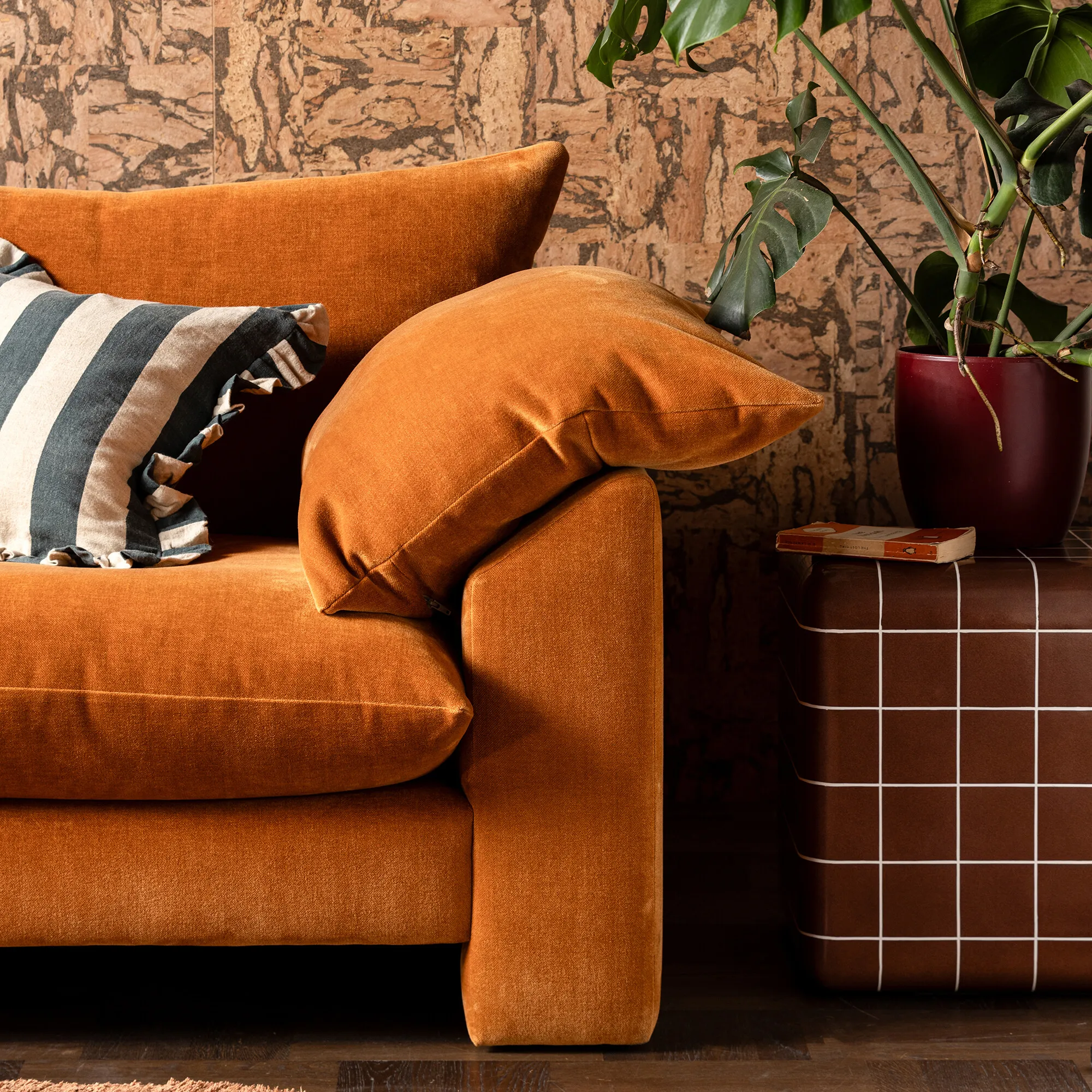 Rico Tiled Side Table - Red