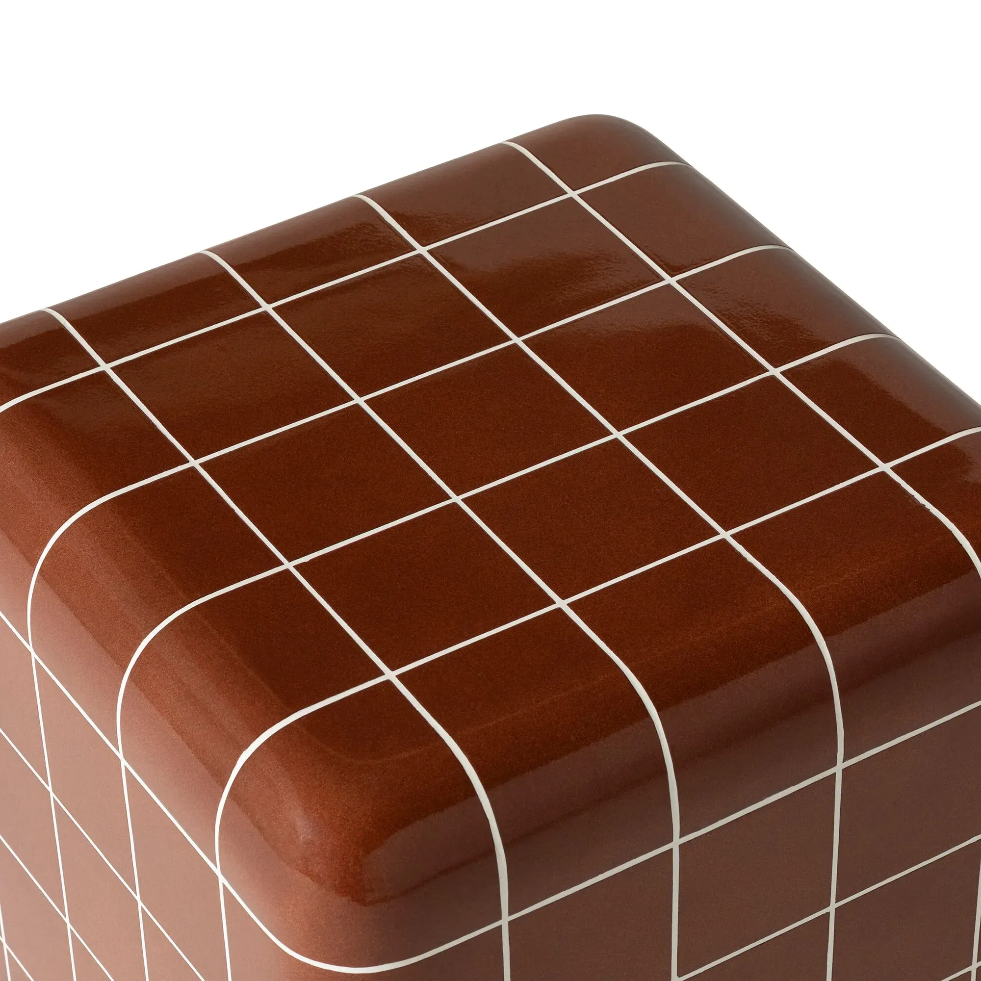 Rico Tiled Side Table - Red