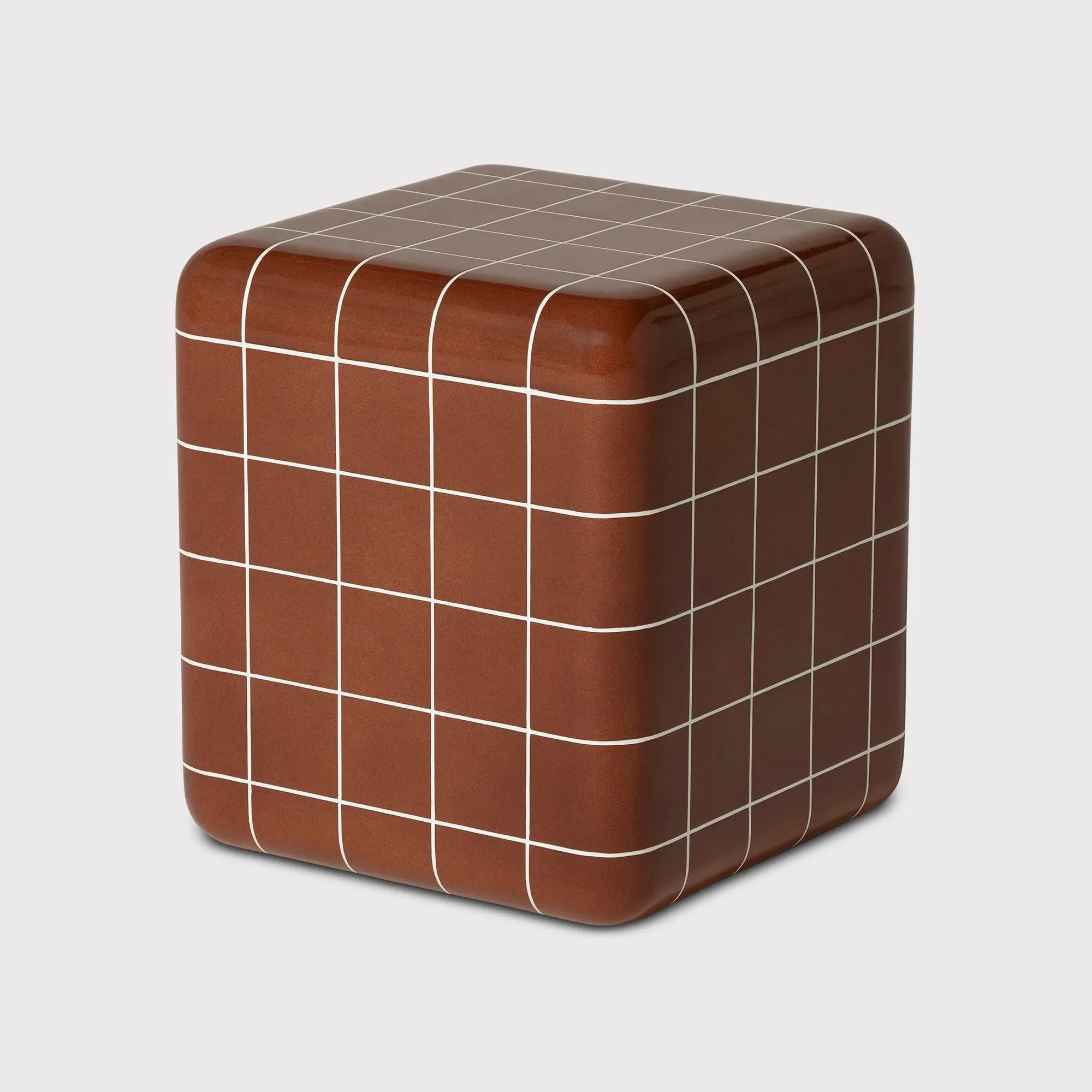 Rico Tiled Side Table - Red