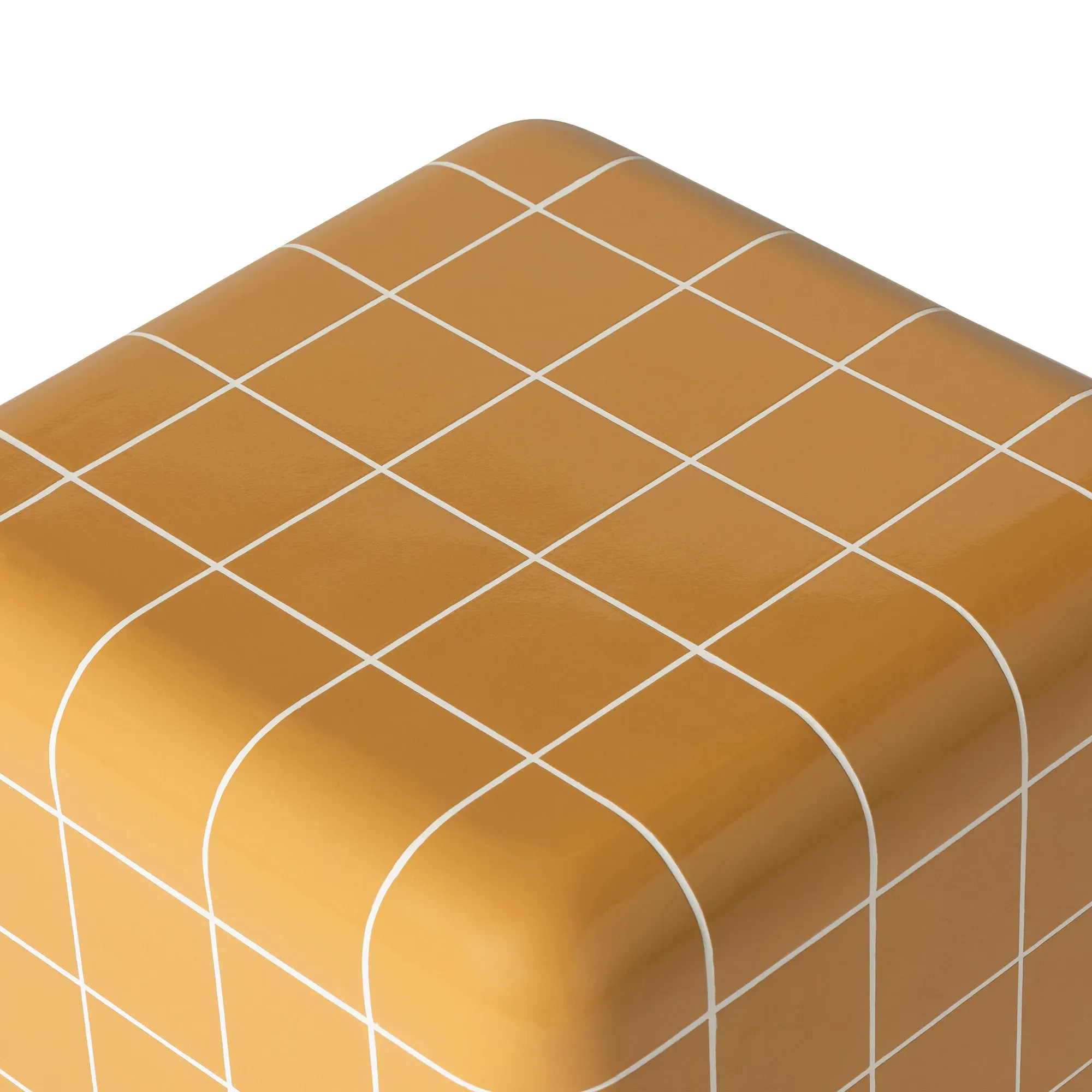 Rico Tiled Side Table - Yellow