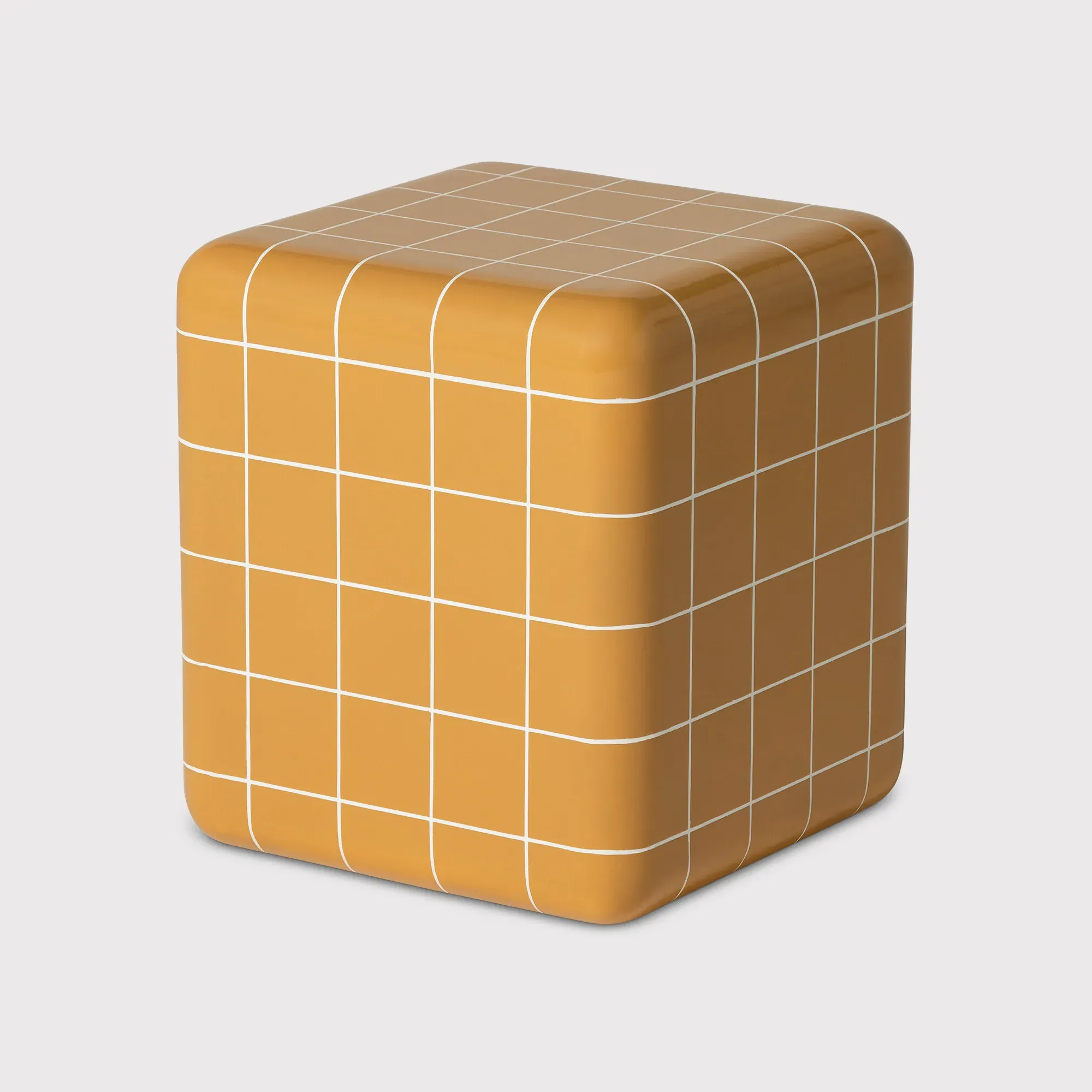 Rico Tiled Side Table - Yellow